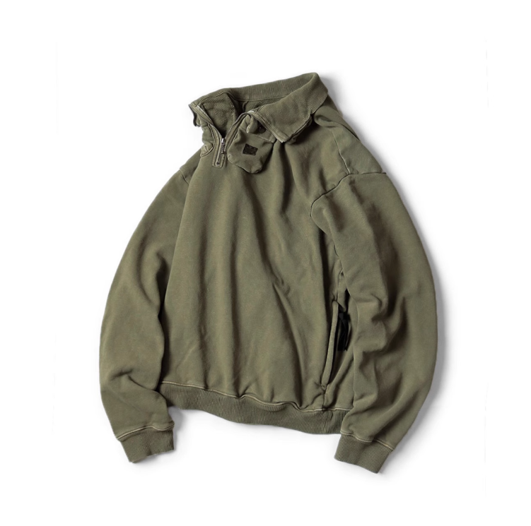 Kapital 캐피탈 플리스 니켈 4 하프 집 스웨트셔츠