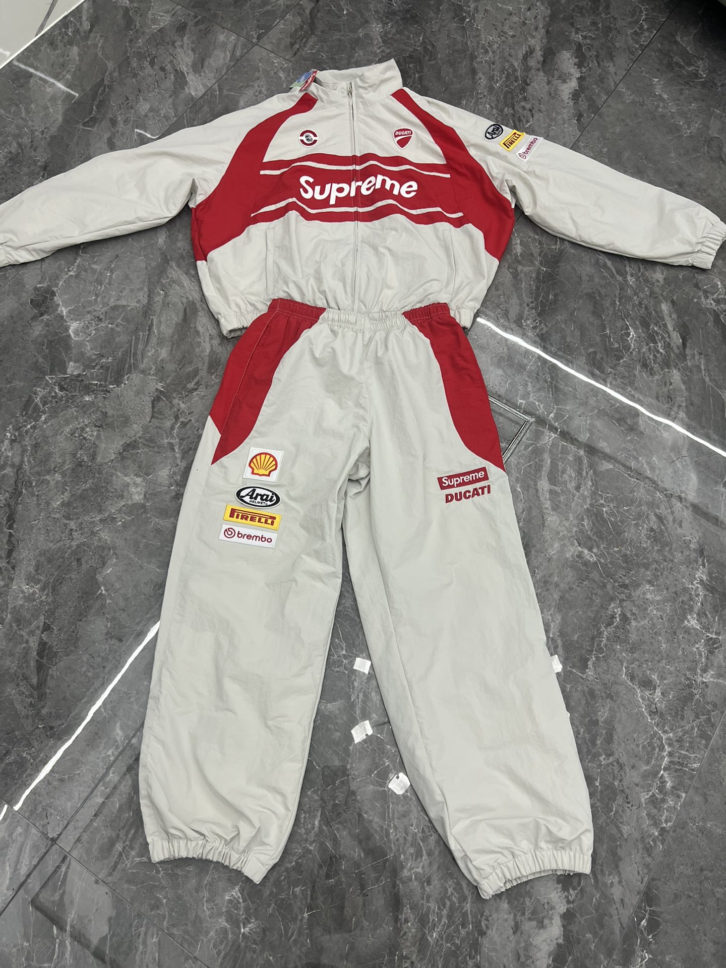 Supreme x Ducati Track Pants Light Grey