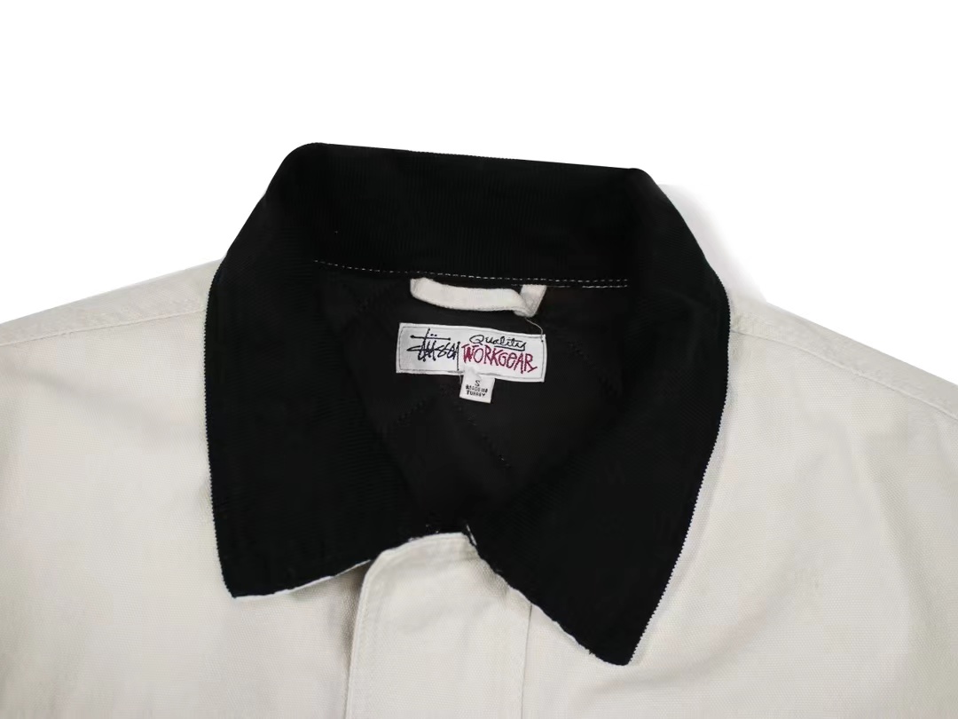 스투시 워시드 캔버스 샵 자켓