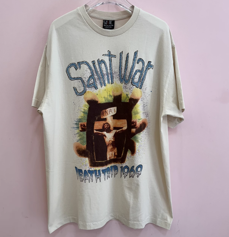 세인트 마이클 세인트 워 숏슬리브 티셔츠 화이트