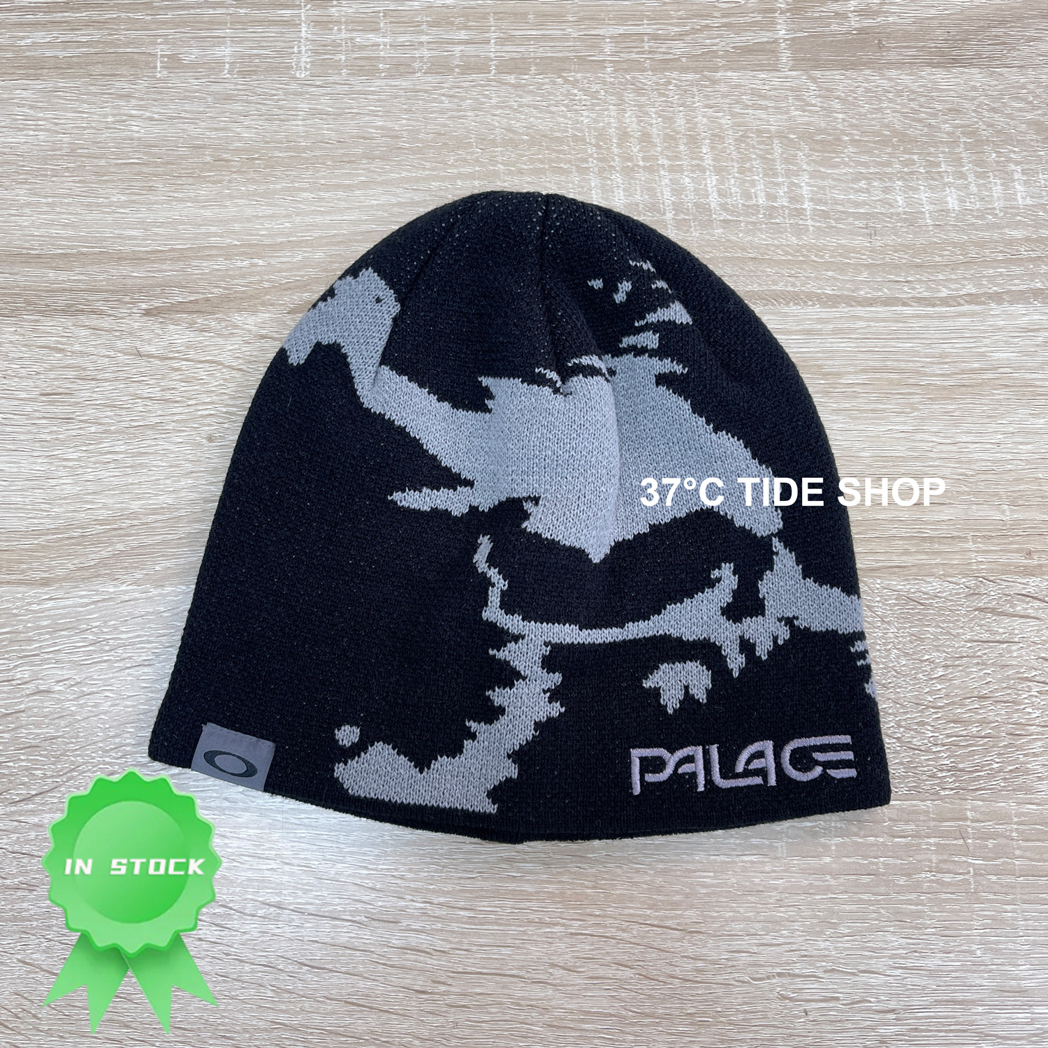 Palace x Oakley Beanie Black Grey - 23SS