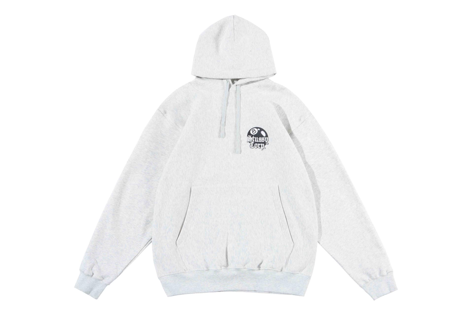 스투시 8볼 코퍼레이션 후드 그레이