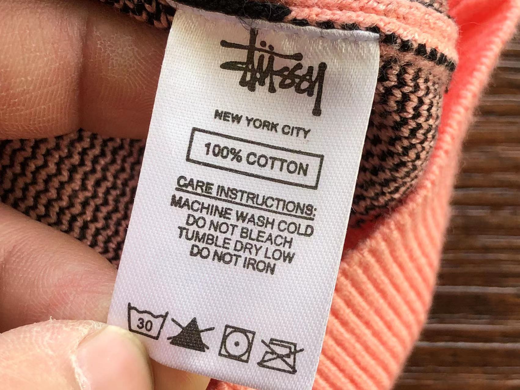 스투시 스탁 스웨터 핑크