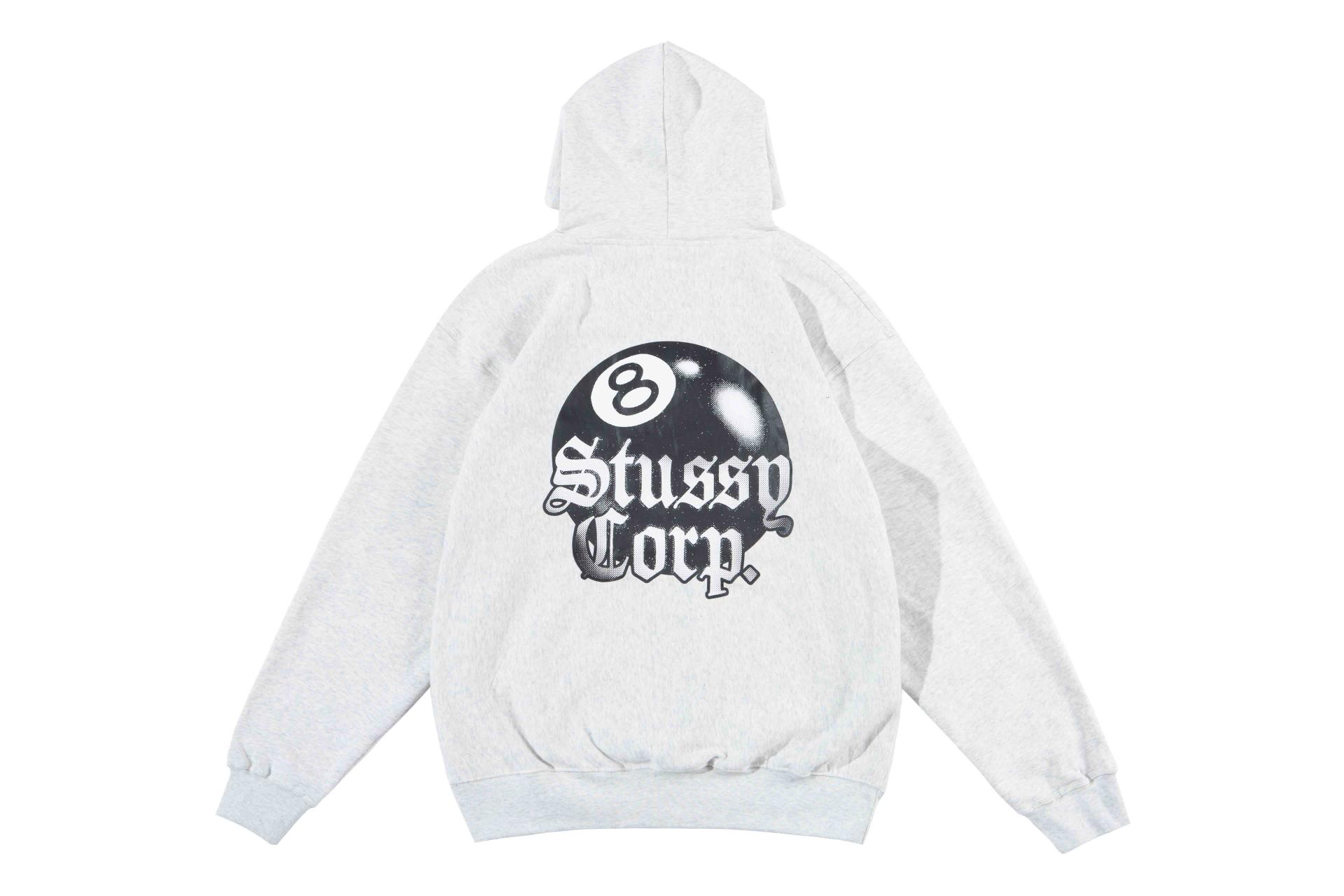 스투시 8볼 코퍼레이션 후드 그레이