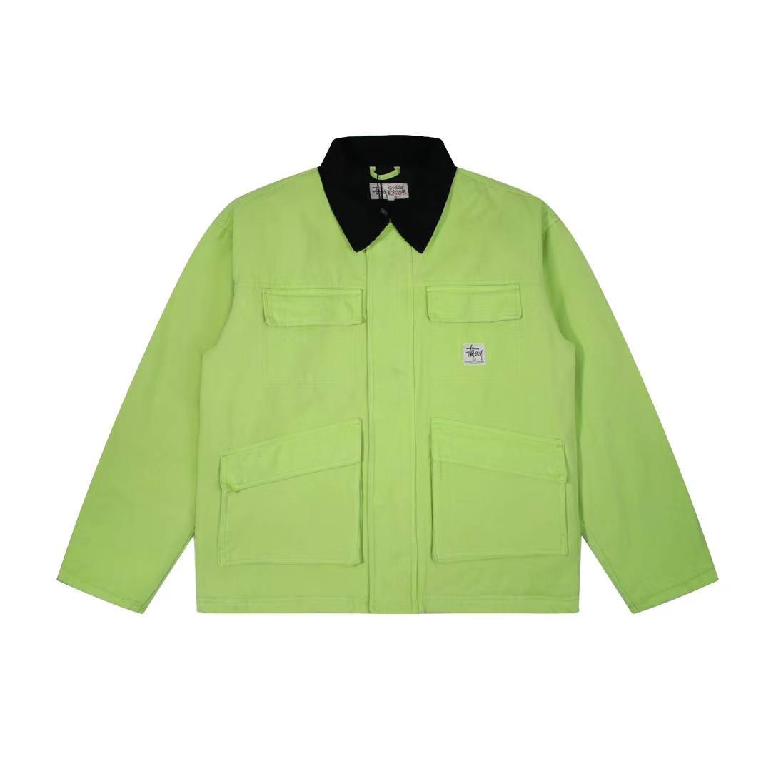 스투시 워시드 캔버스 샵 자켓