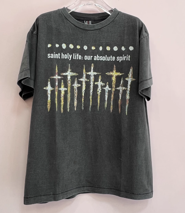 세인트 마이클 x 포 섬원 갓 FS 숏슬리브 티셔츠 블랙