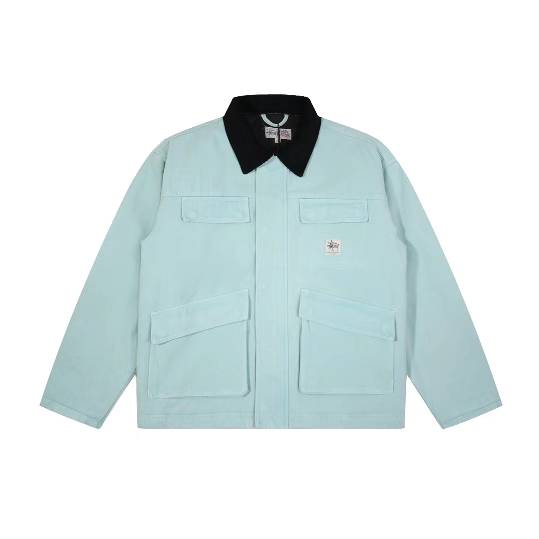 스투시 워시드 캔버스 샵 자켓