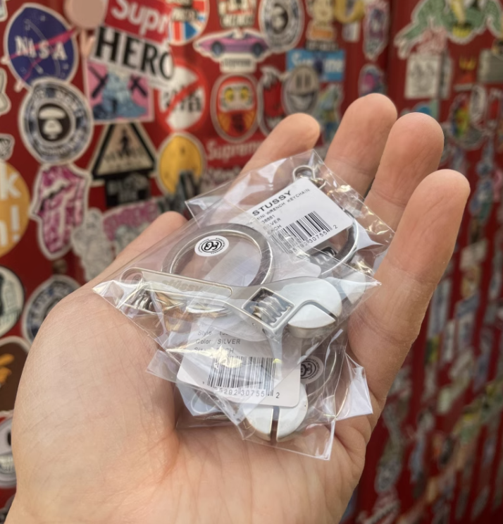 스투시 미니 렌치 키체인 실버