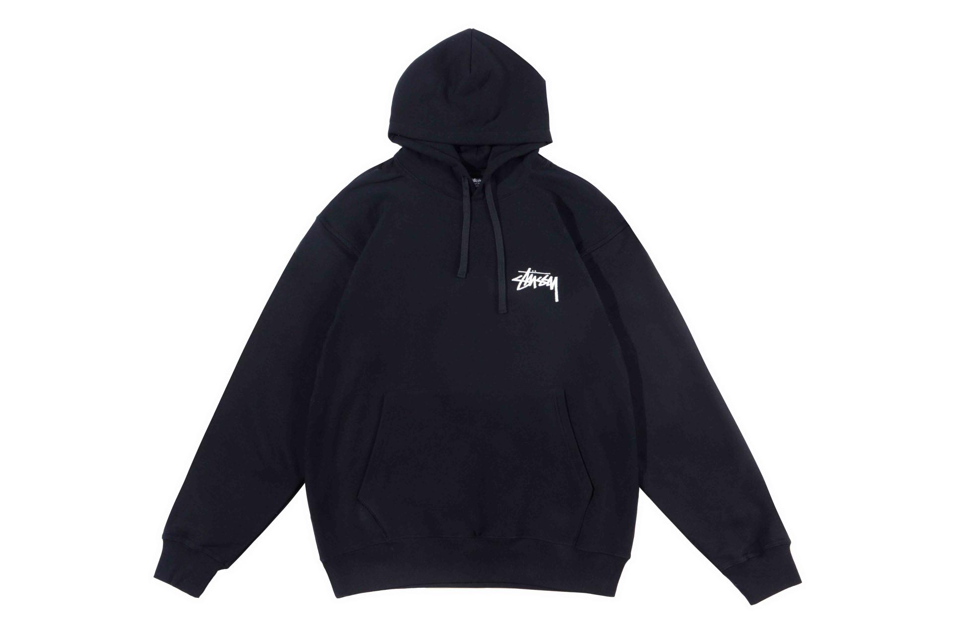 스투시 플러시 후드 블랙