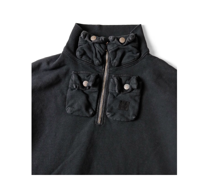 Kapital 캐피탈 플리스 니켈 4 하프 집 스웨트셔츠