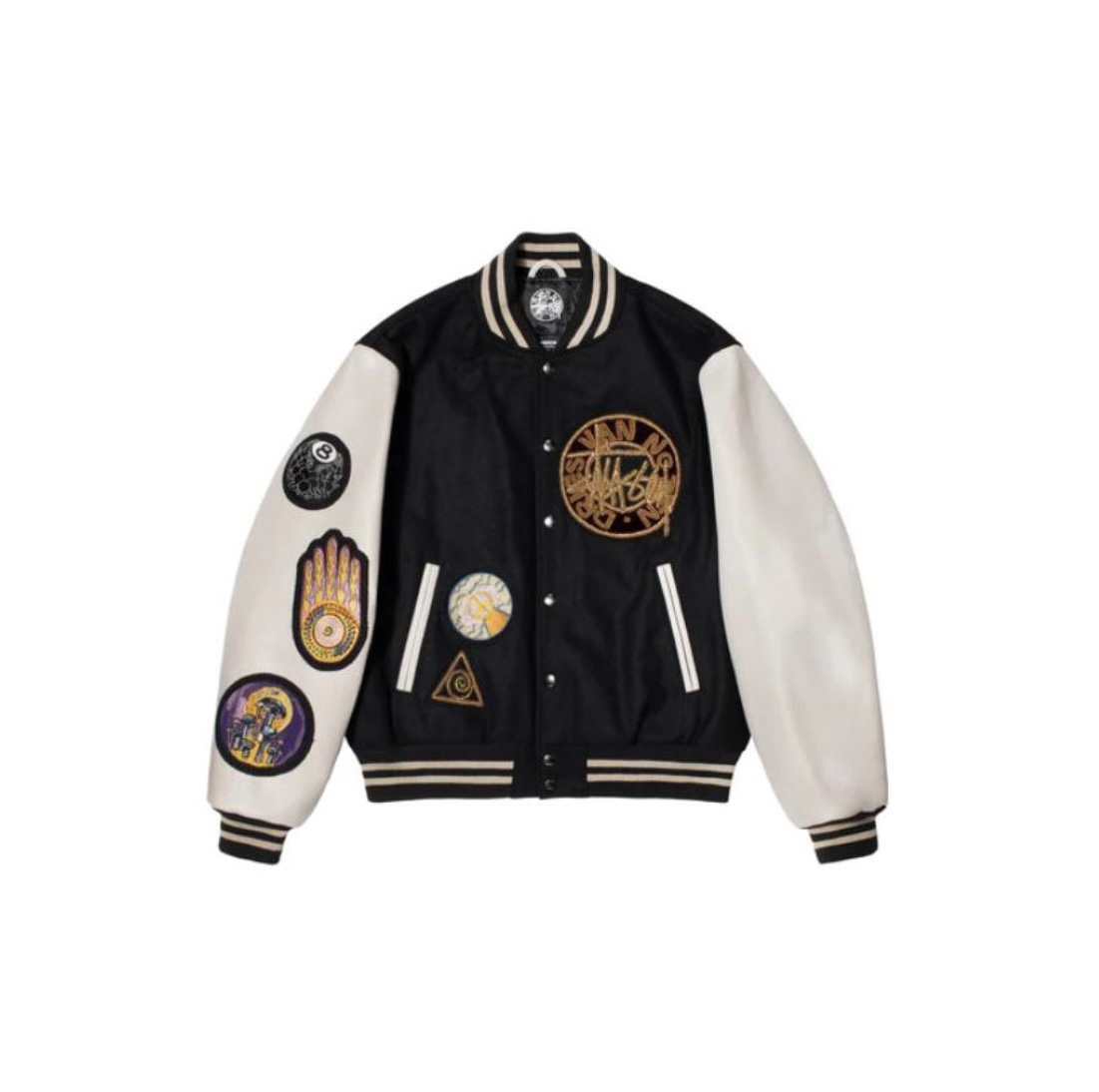Stussy x Dries Van Noten Varsity Jacket Black
