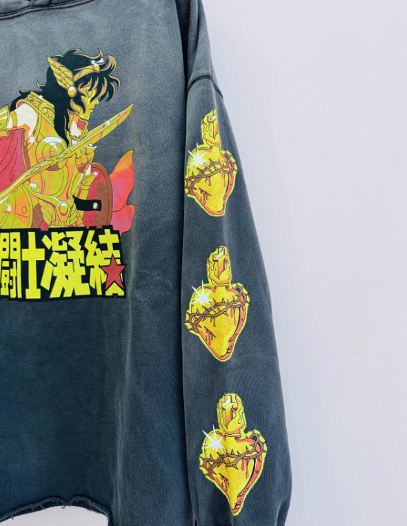 Saint Mxxxxxx 세인트 마이클 x 클랏 후드 블랙