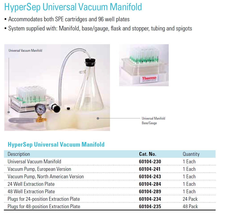 Hypersep Instrument HyperSep Vacuum Manifold