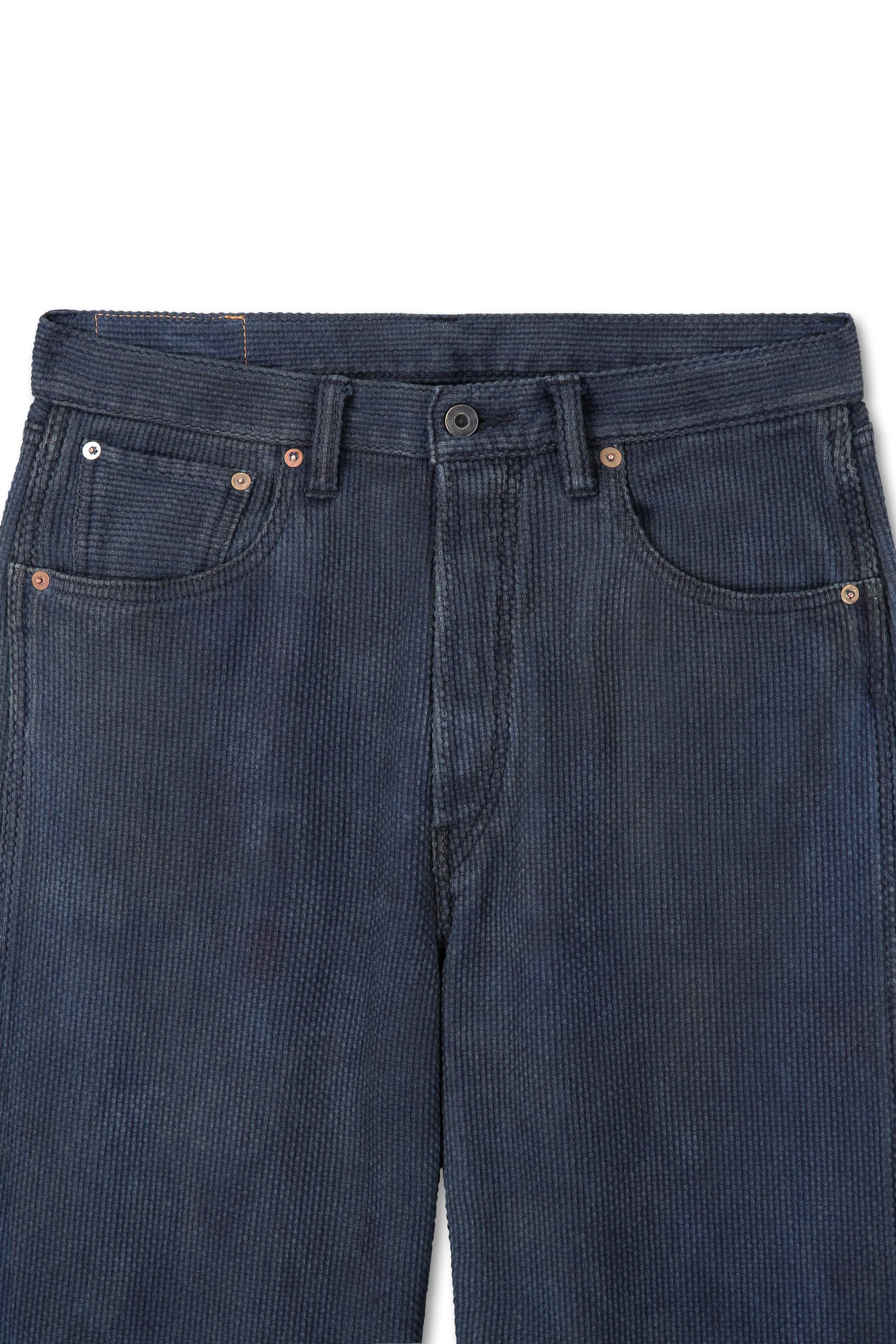 SASHIKO PANTS - Layered Natural Overdye (Indigo)