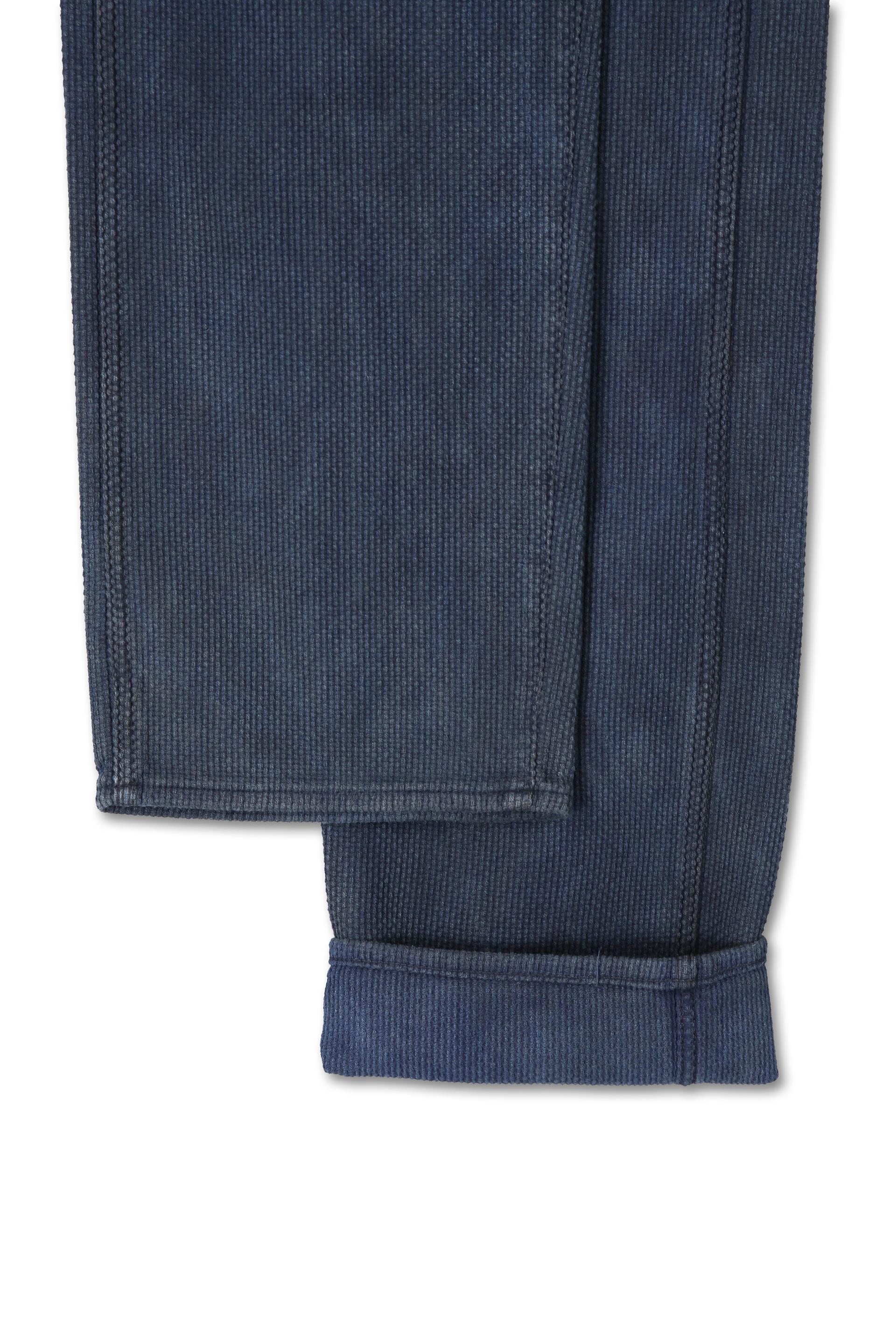 SASHIKO PANTS - Layered Natural Overdye (Indigo)