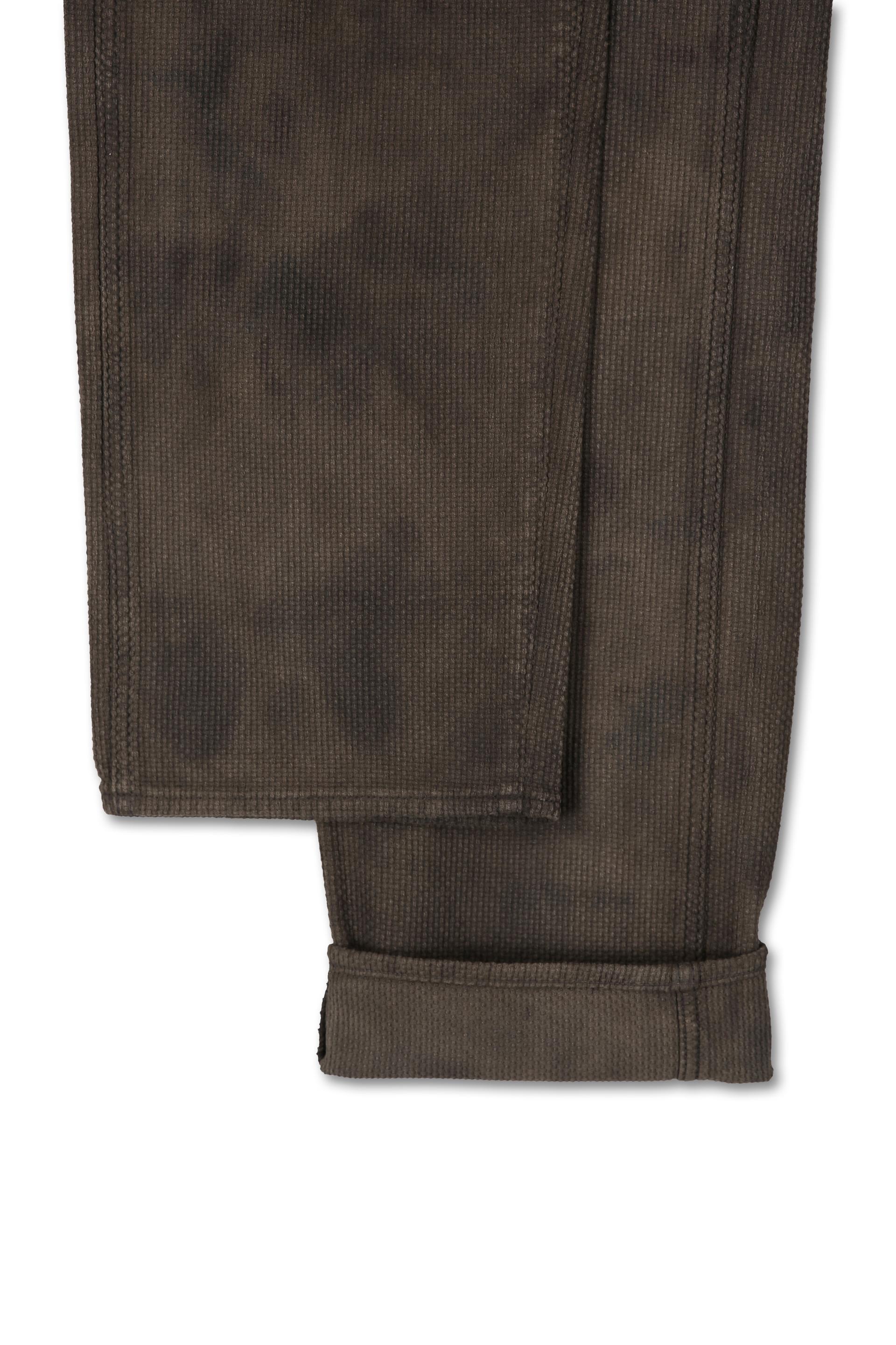 SASHIKO PANTS - Layered Natural Overdye (Kakishibu)