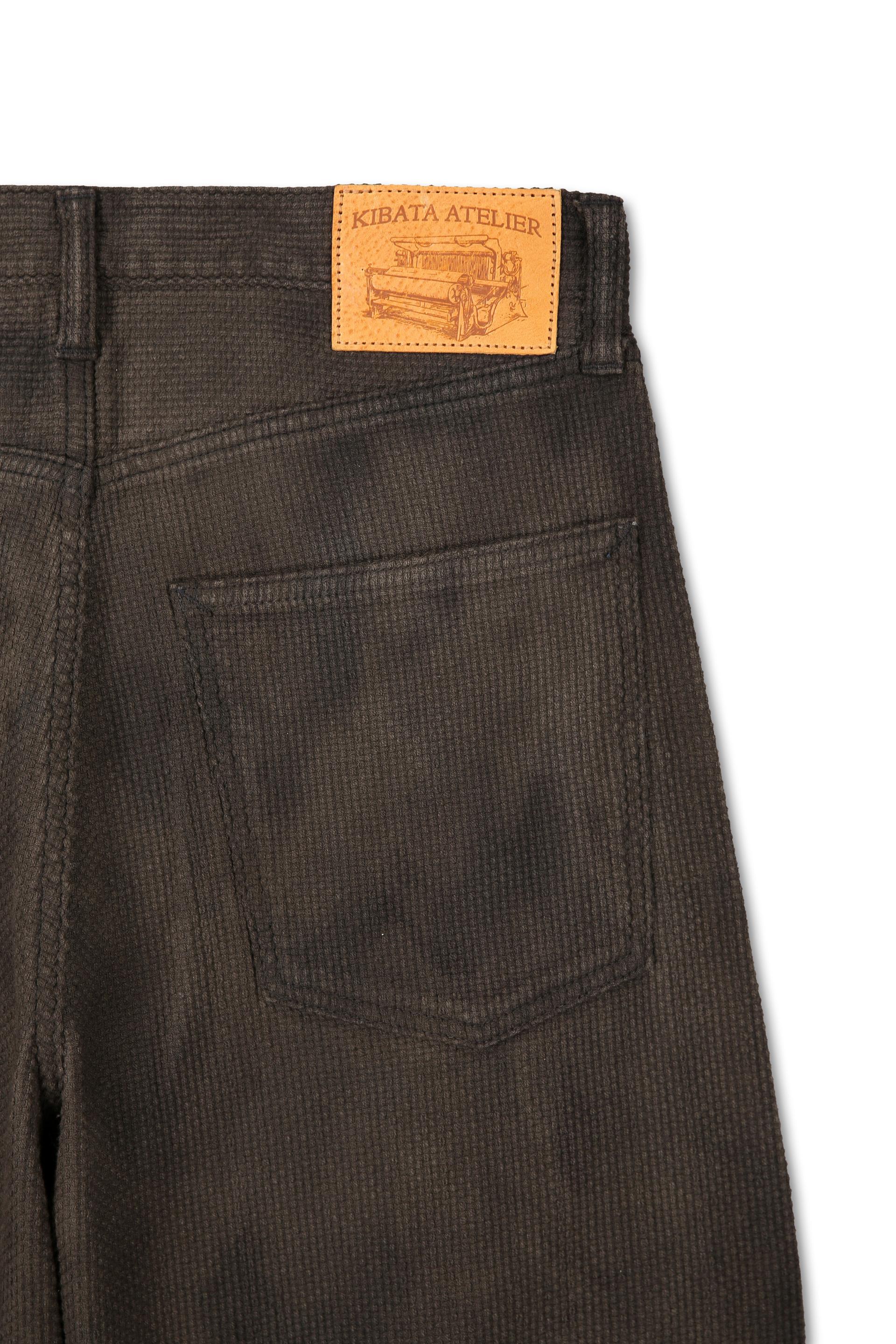 SASHIKO PANTS - Layered Natural Overdye (Kakishibu)