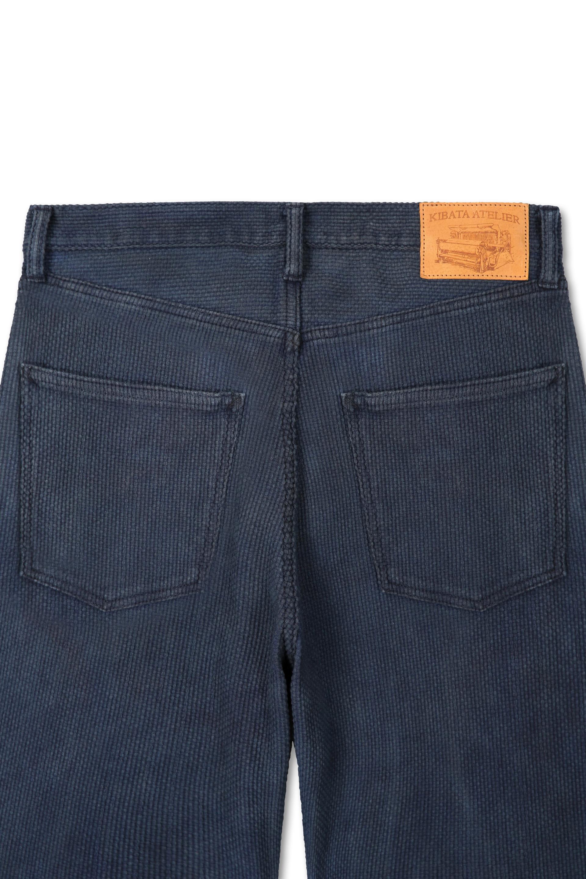 SASHIKO PANTS - Layered Natural Overdye (Indigo)