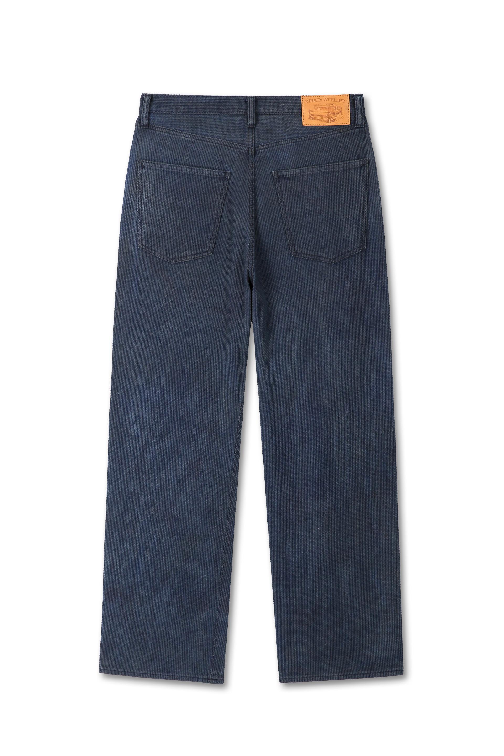 SASHIKO PANTS - Layered Natural Overdye (Indigo)