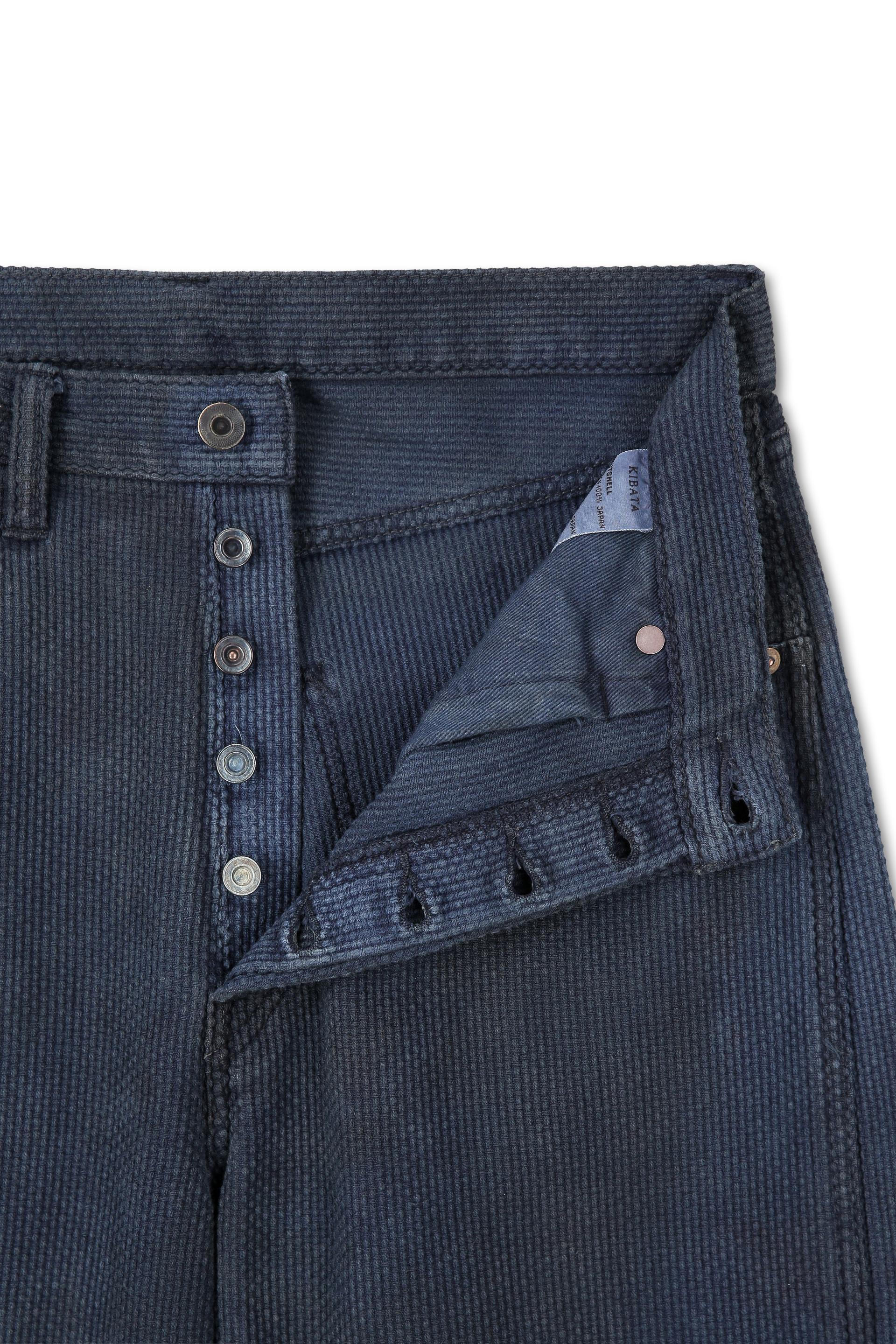 SASHIKO PANTS - Layered Natural Overdye (Indigo)