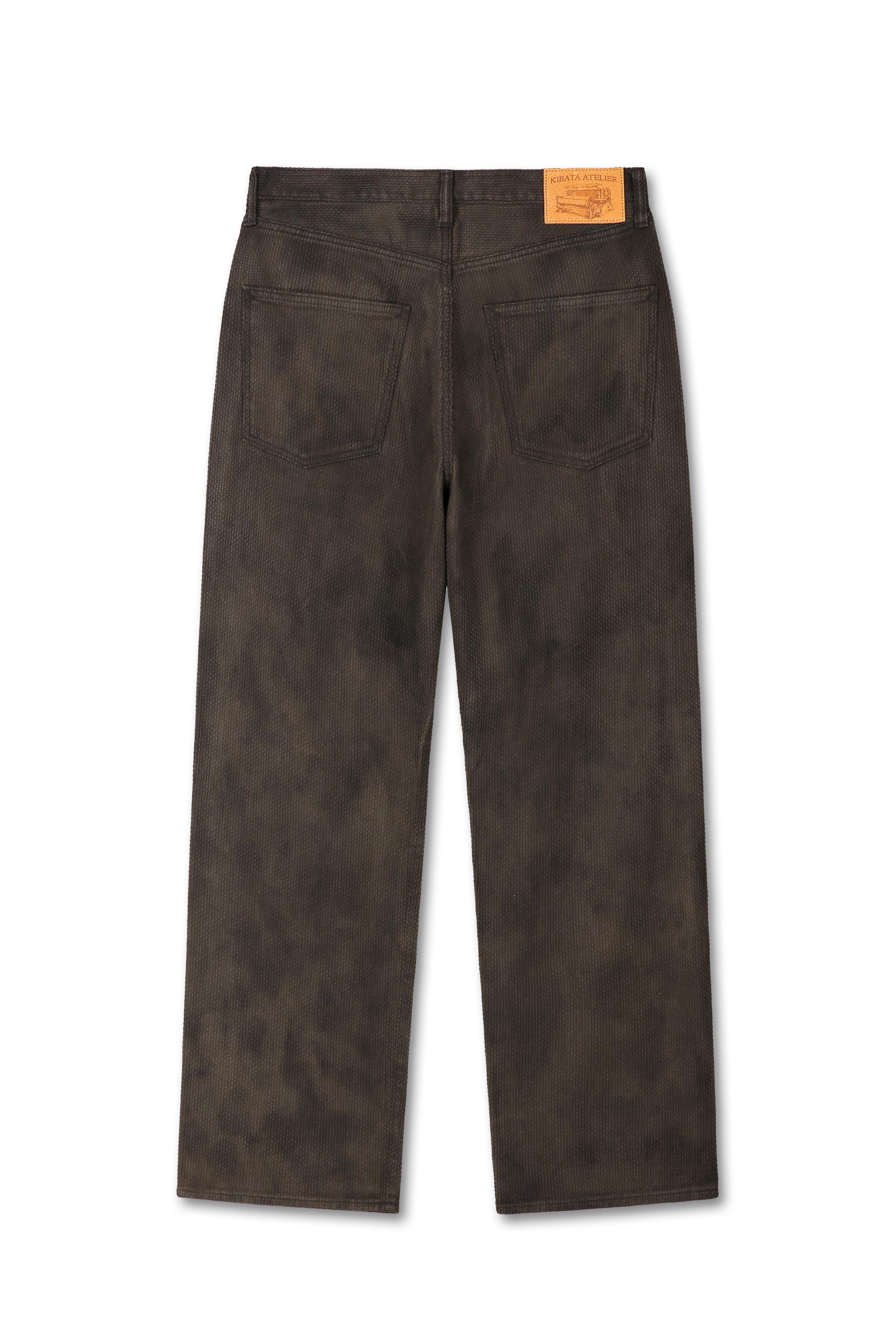 SASHIKO PANTS - Layered Natural Overdye (Kakishibu)