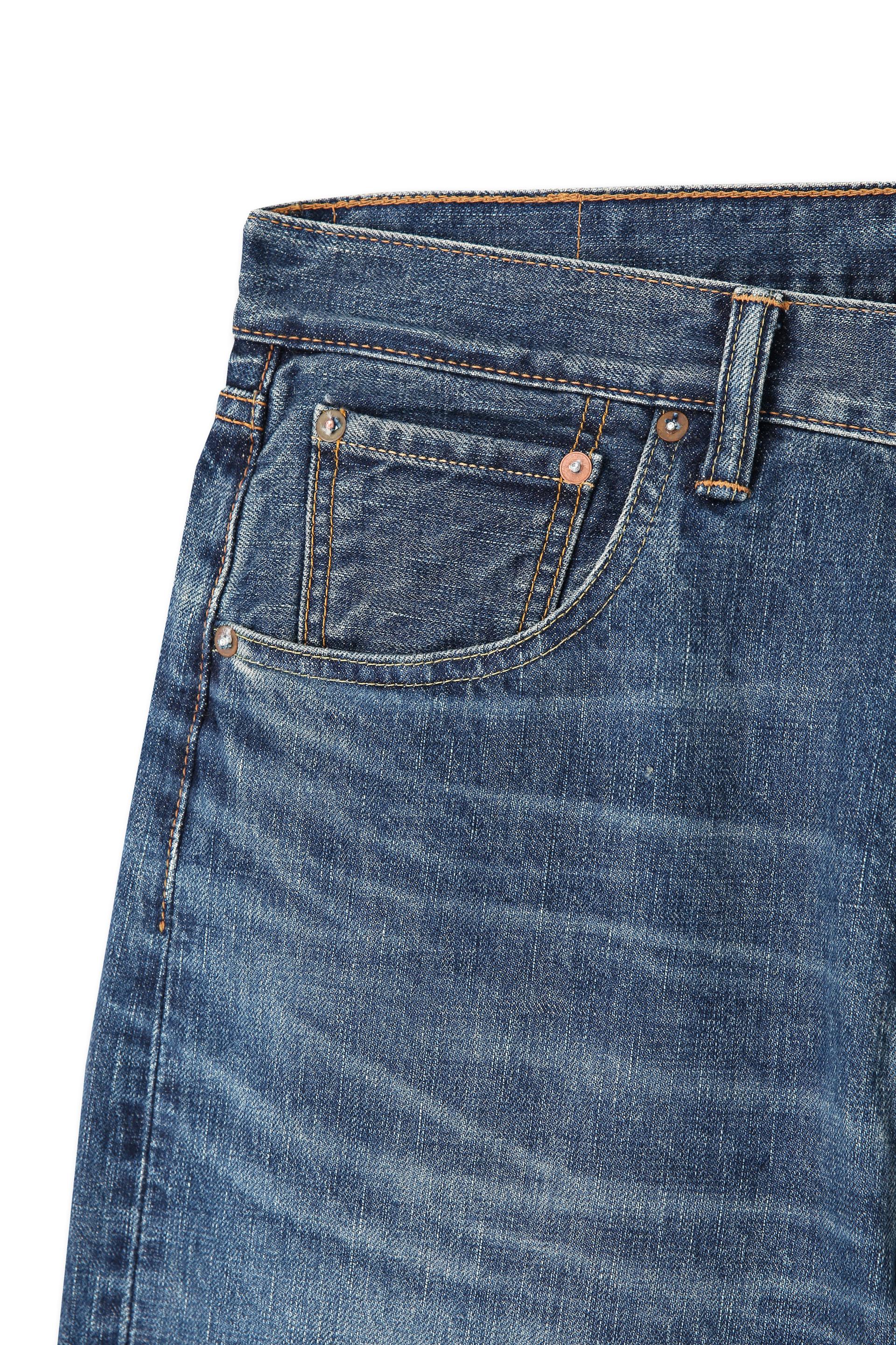 Zimbabwe Greencast Indigo Selvedge Denim Pants - Old Blue