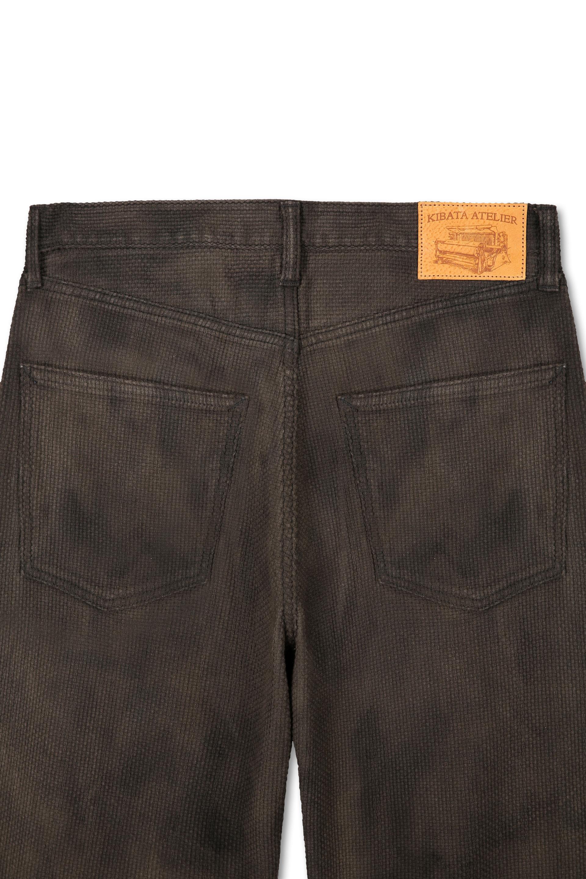 SASHIKO PANTS - Layered Natural Overdye (Kakishibu)