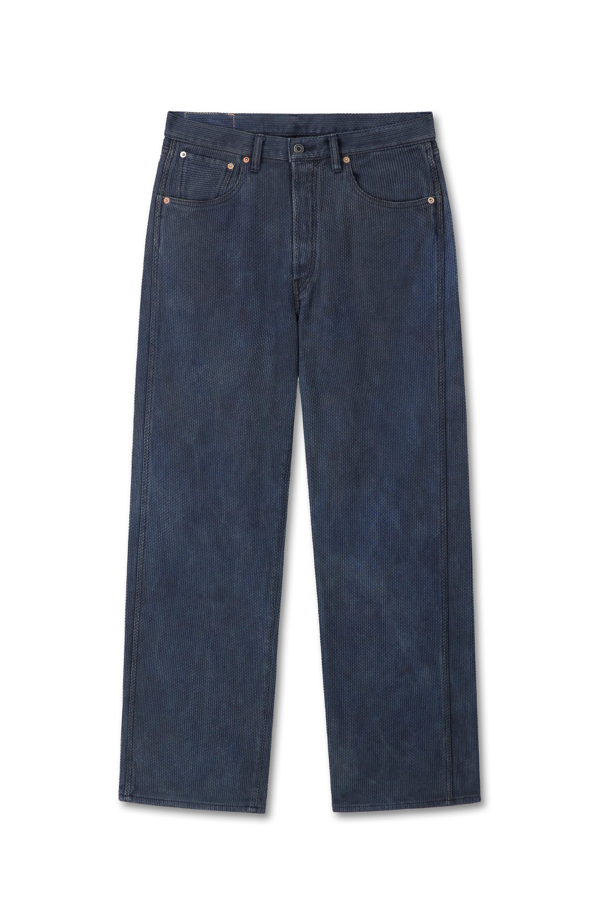 SASHIKO PANTS - Layered Natural Overdye (Indigo)