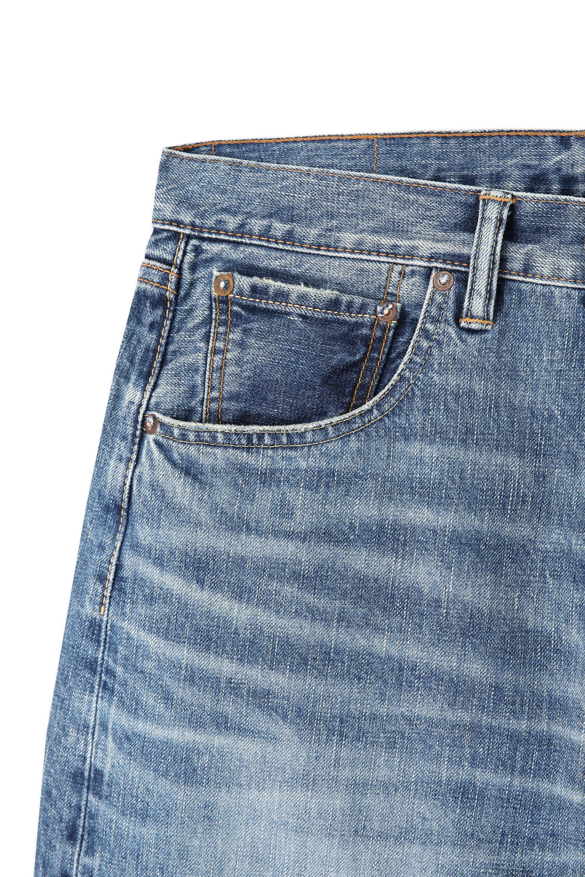 Zimbabwe Greencast Indigo Selvedge Denim Pants - Light Fade