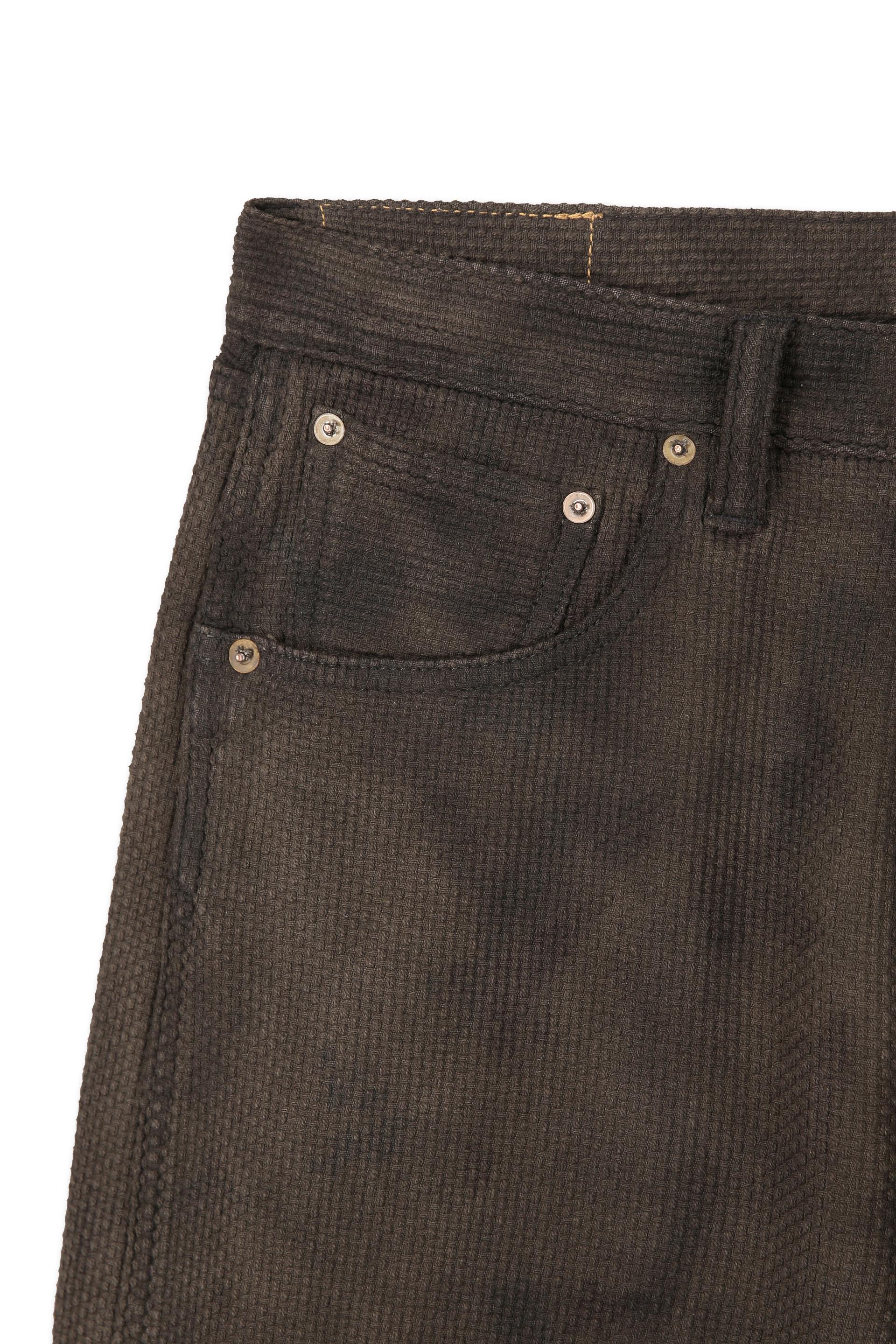 SASHIKO PANTS - Layered Natural Overdye (Kakishibu)