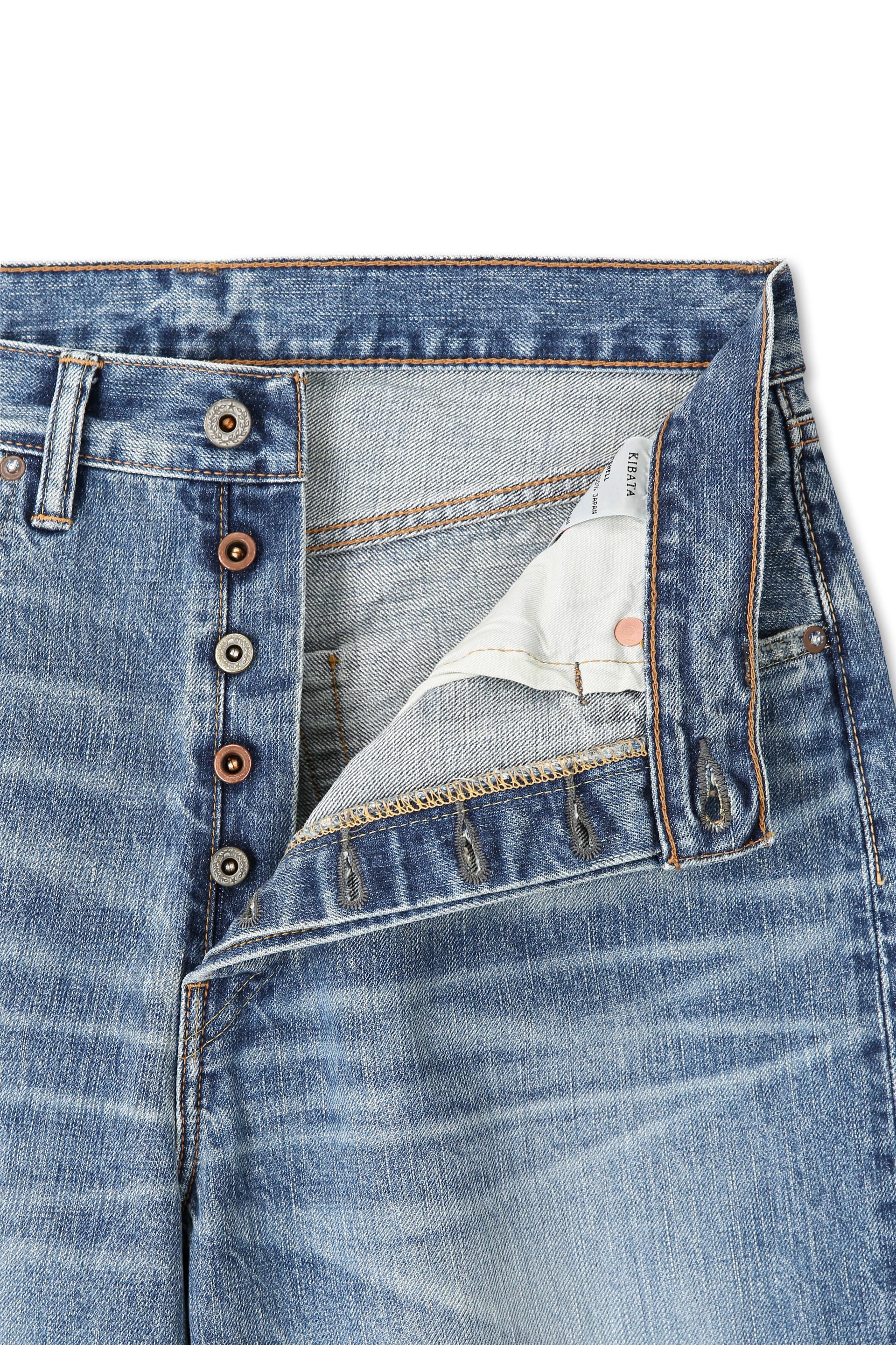 Zimbabwe Greencast Indigo Selvedge Denim Pants - Light Fade