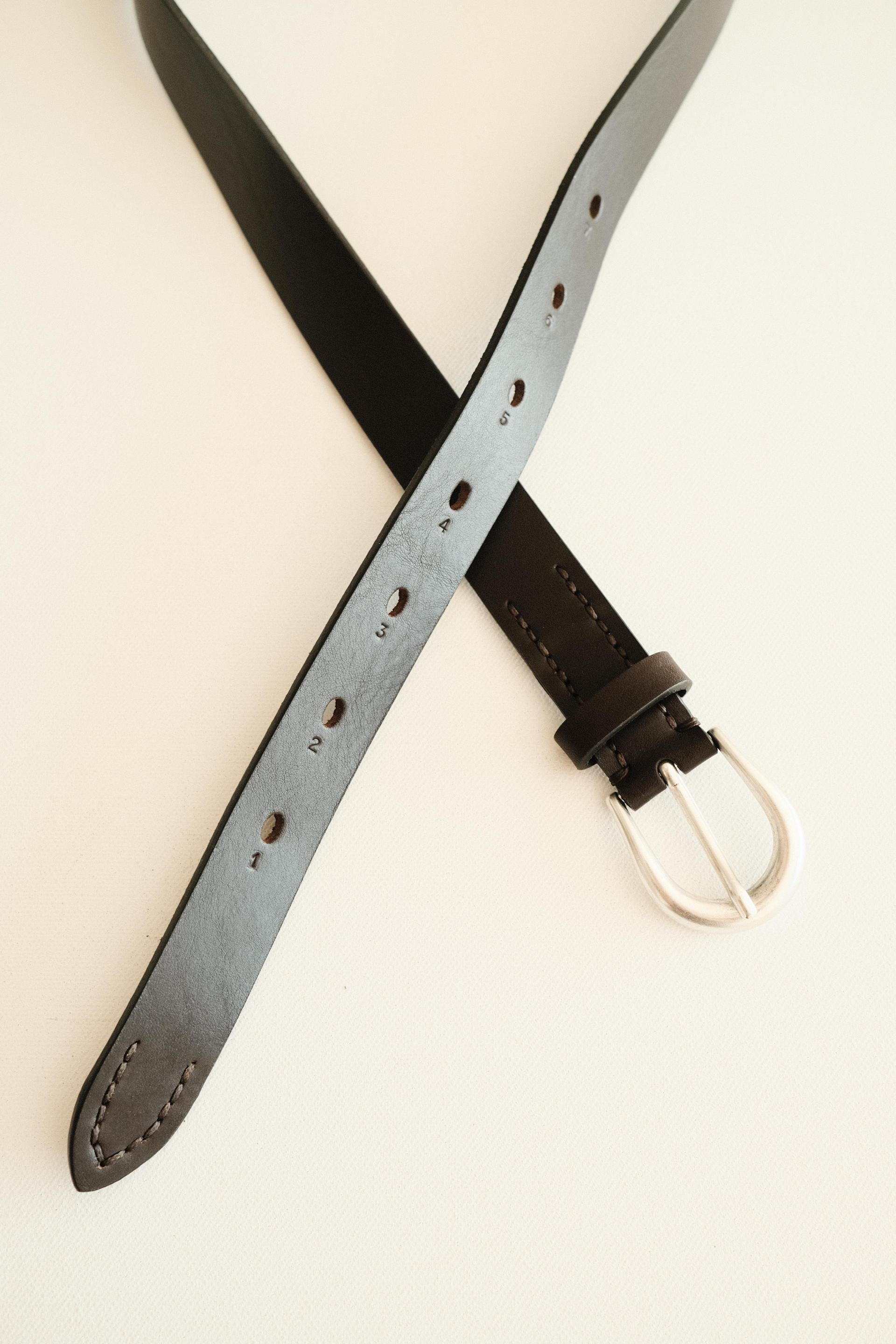 Slim Vecchio Belt - Dark Brown
