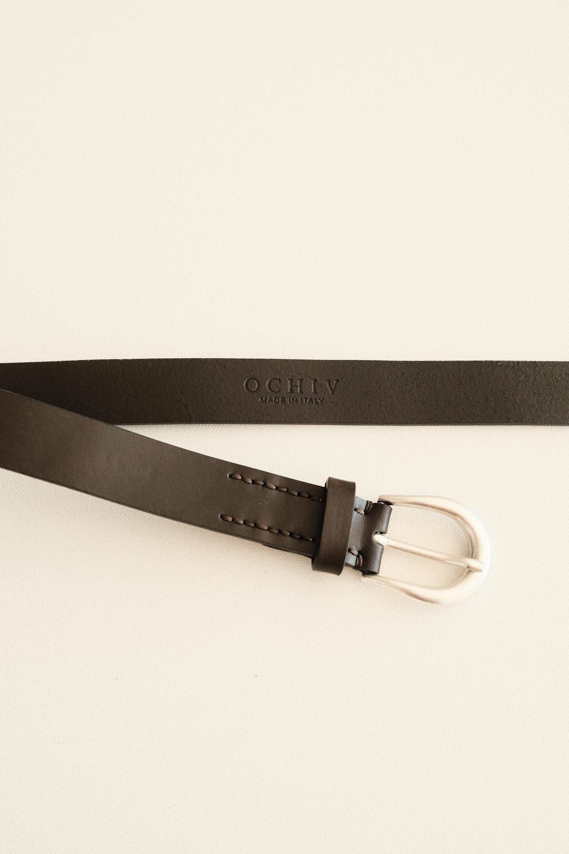Slim Vecchio Belt - Dark Brown