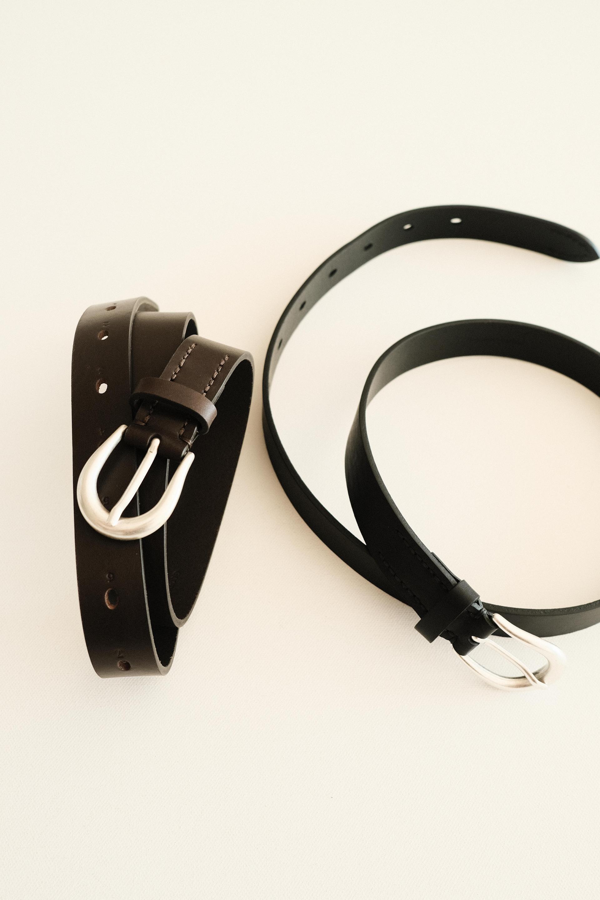 Slim Vecchio Belt - Dark Brown