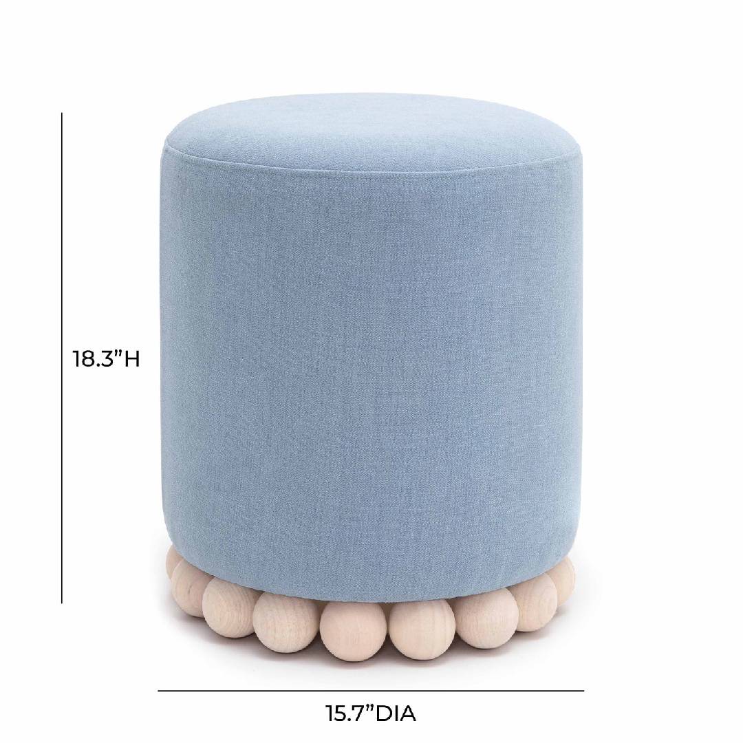 Dex Upcycled Performance Fabric Ottoman 페브릭 오스만 체어