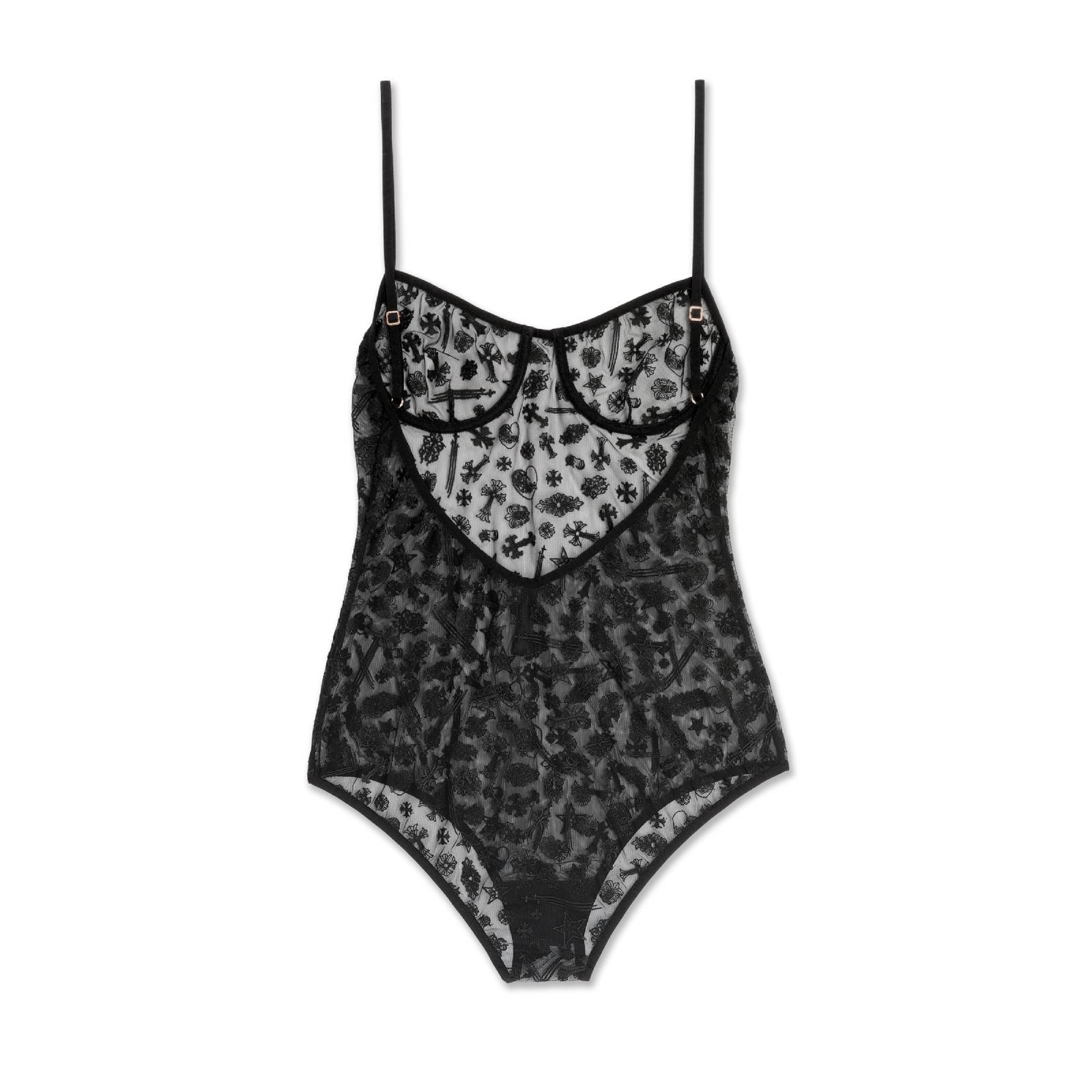 Chrome Hearts LACE TEDDY 크롬하츠 레이스 테디 바디수트