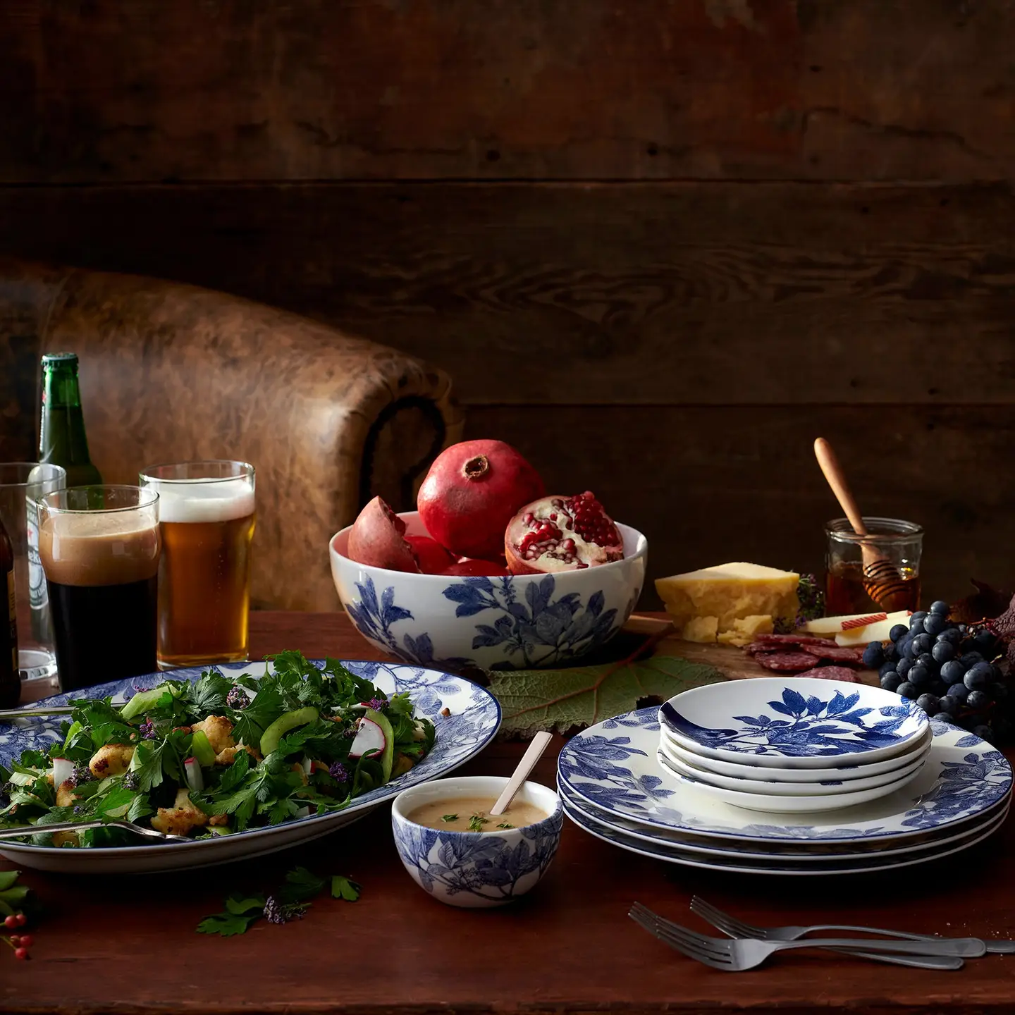Arbor Large Oval Rimmed Platter (Caskata) 오벌 도자기 플래터