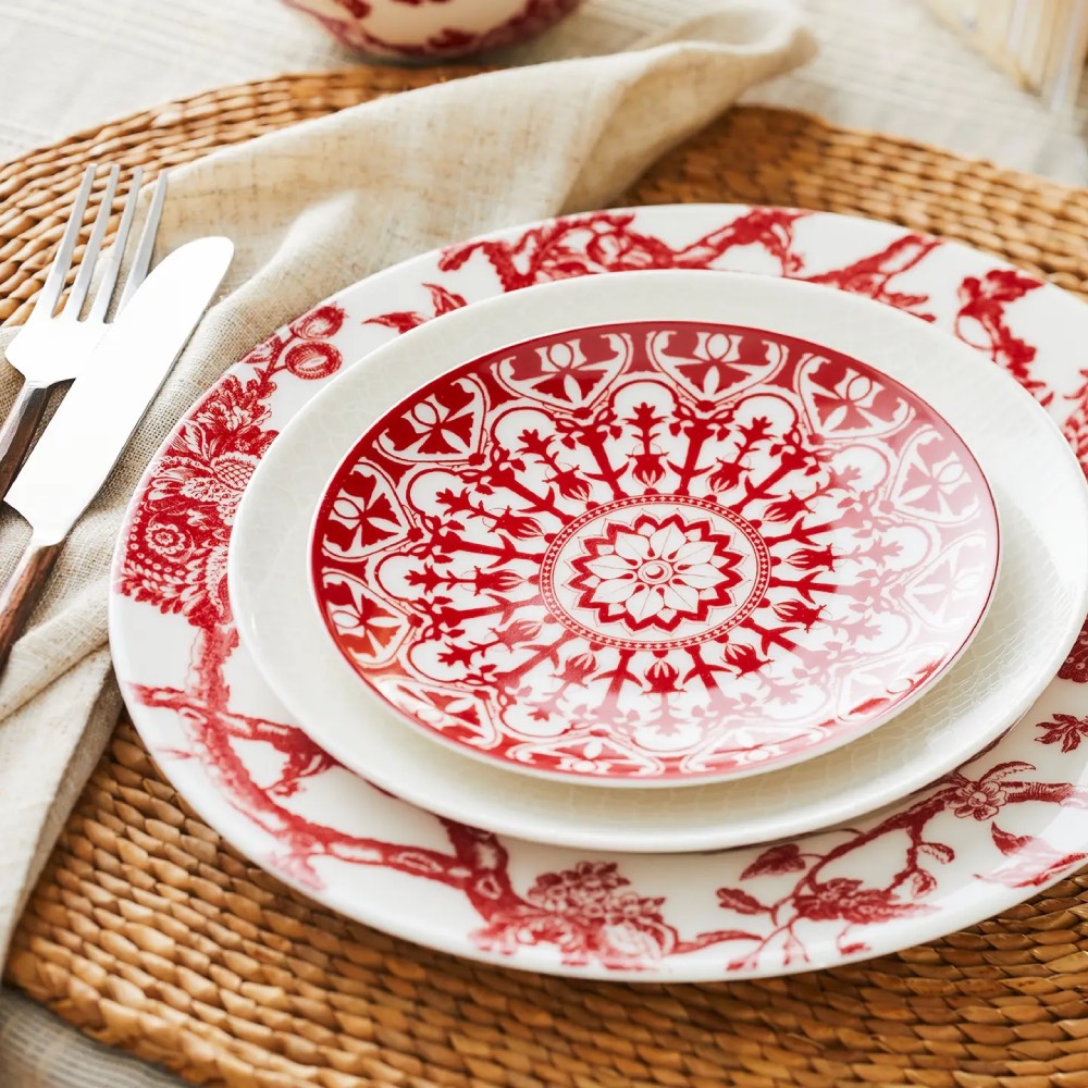 Casablanca Crimson Small Plates, Set of 4 (Caskata) 스몰 플래터 세트 4개