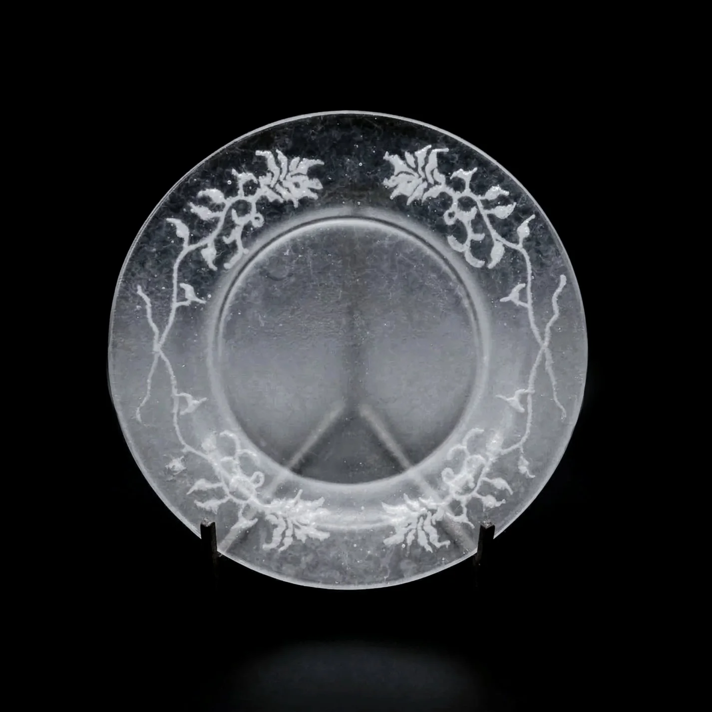 FROSTED GLASS PATE DE VERRE PLATE 01 서리가 낀 유리 접시 드 베르 접시 01
