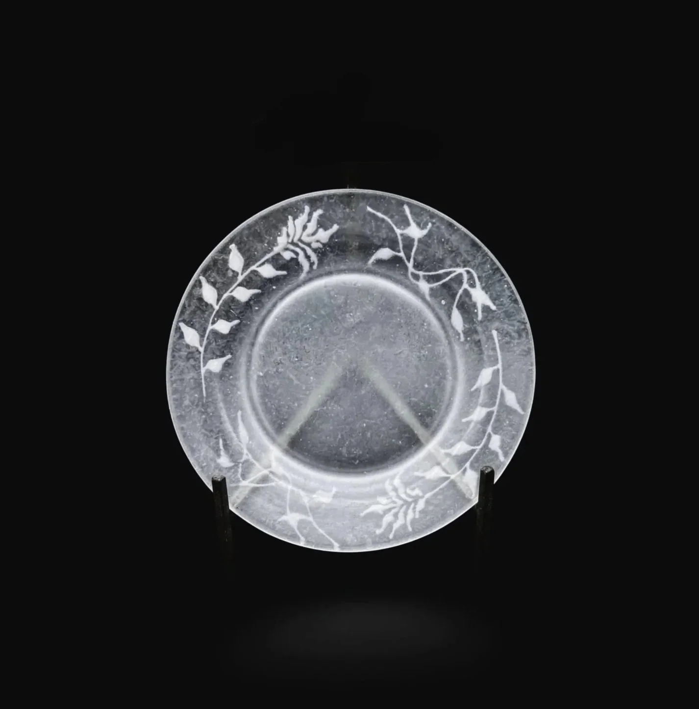 FROSTED GLASS PATE DE VERRE PLATE 01 서리가 낀 유리 접시 드 베르 접시 01