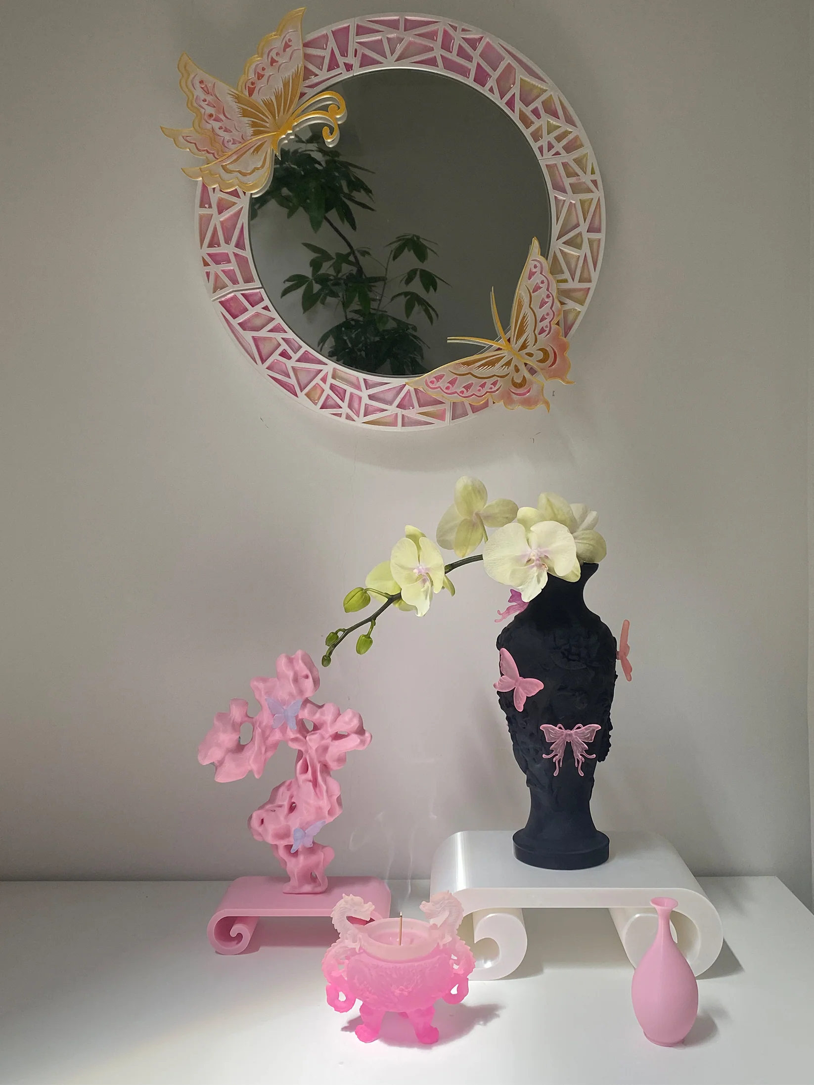 BLACK PAPILLO VIF VASE 블랙 파필로 비프 꽃병