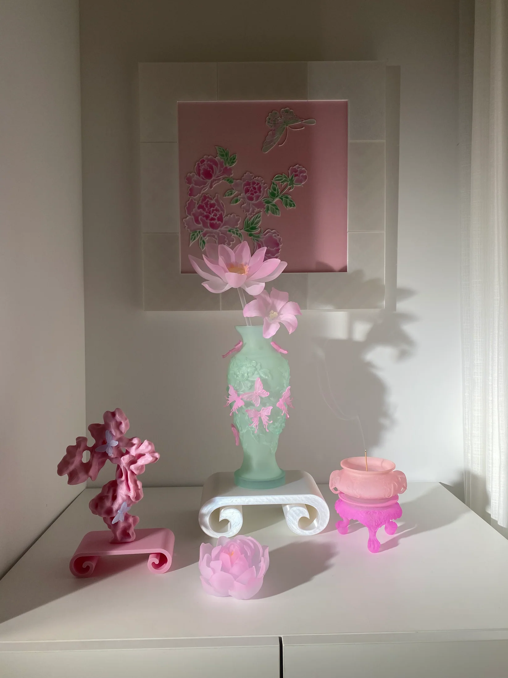 GREEN PAPILLO VIF VASE 녹색 파필로 비프 꽃병