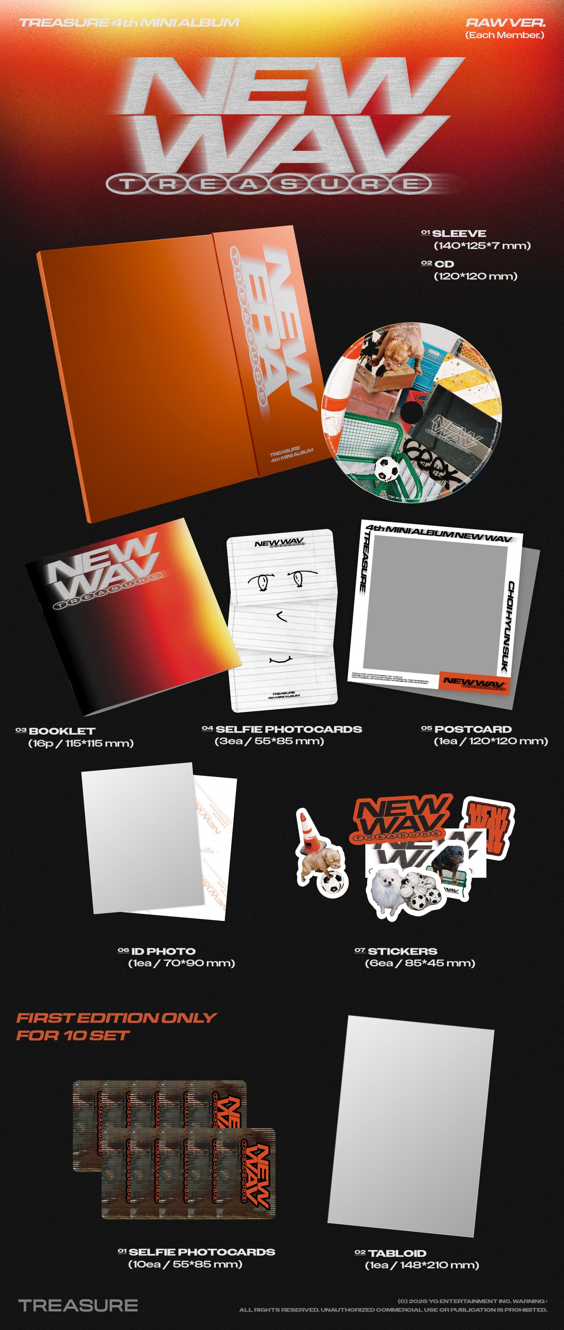 (PRE-ORDER) TREASURE 4th MINI ALBUM [NEW WAV] ICE VER.