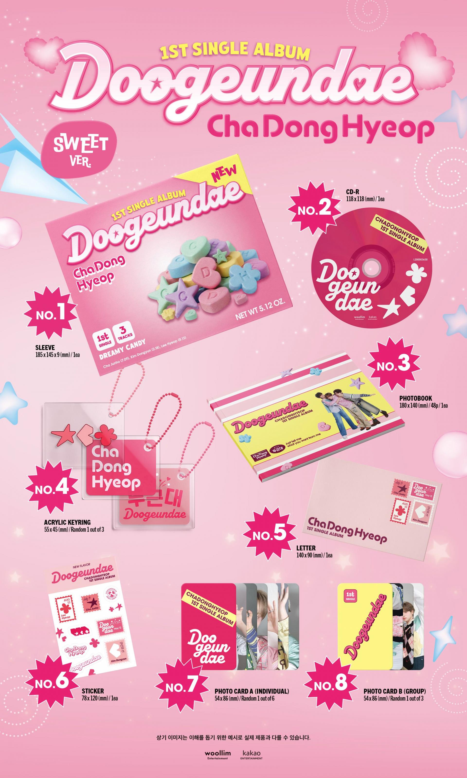 (PRE-ORDER) ChaDongHyeop (DRIPPIN) - 1st Single Album [Doogeundae] (QR Ver.)