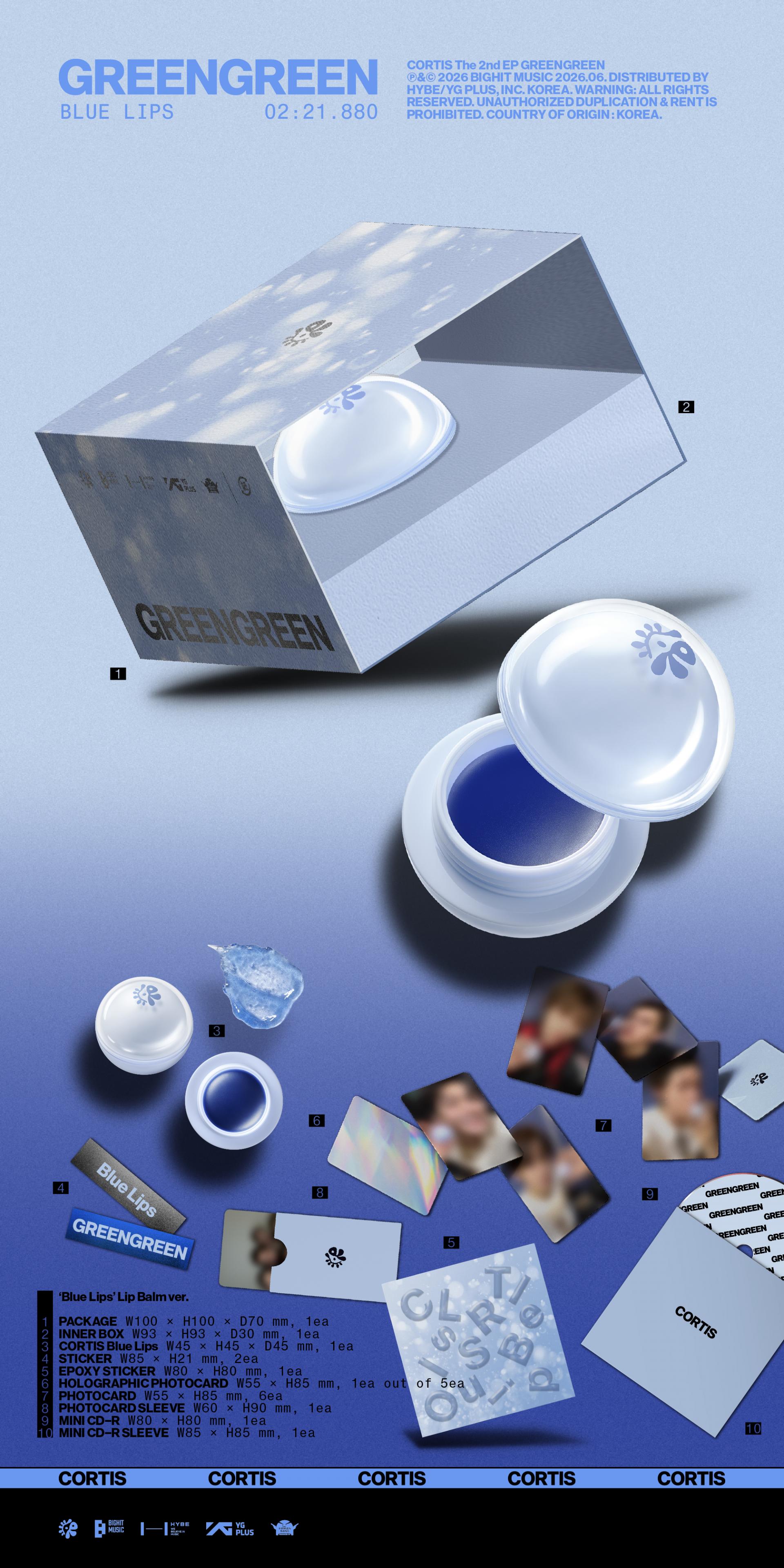 (PRE-ORDER) CORTIS - 2nd EP Album [GREENGREEN] (Blue Lips Lip Balm ver.)