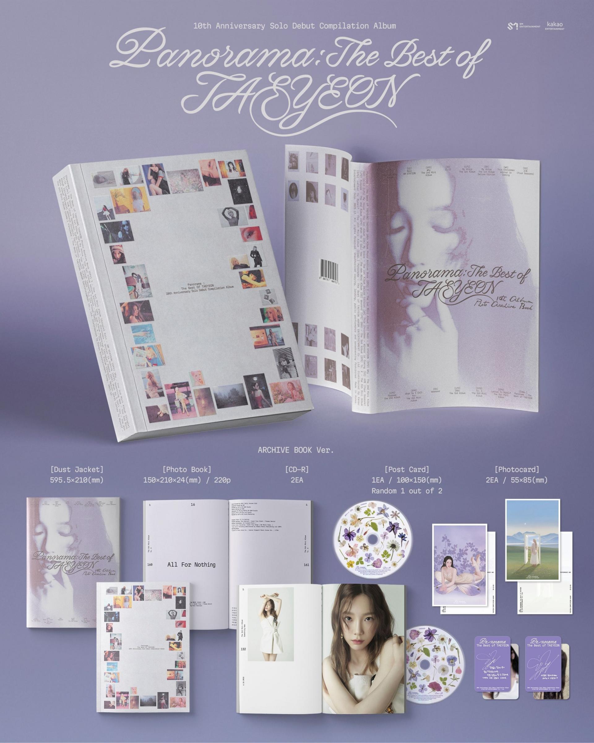 TAEYEON - [Panorama : The Best of TAEYEON] (ARCHIVE BOOK Ver.)