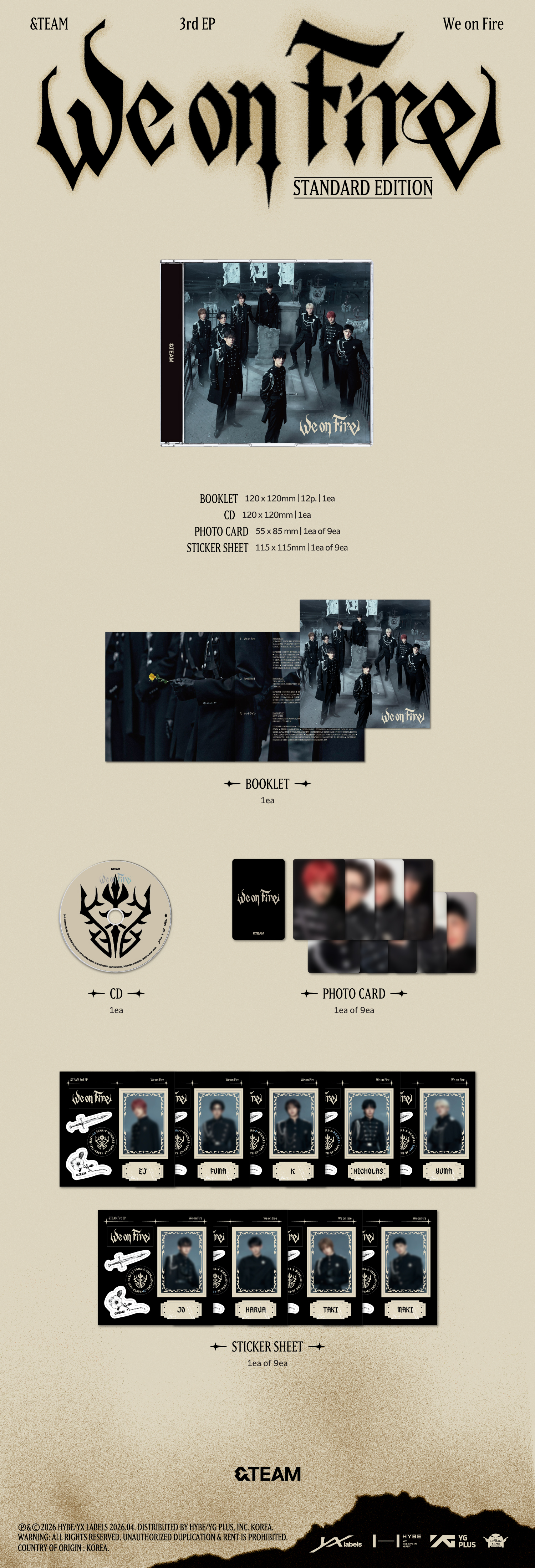 &TEAM - 3rd EP [We on Fire] (STANDARD EDITION)