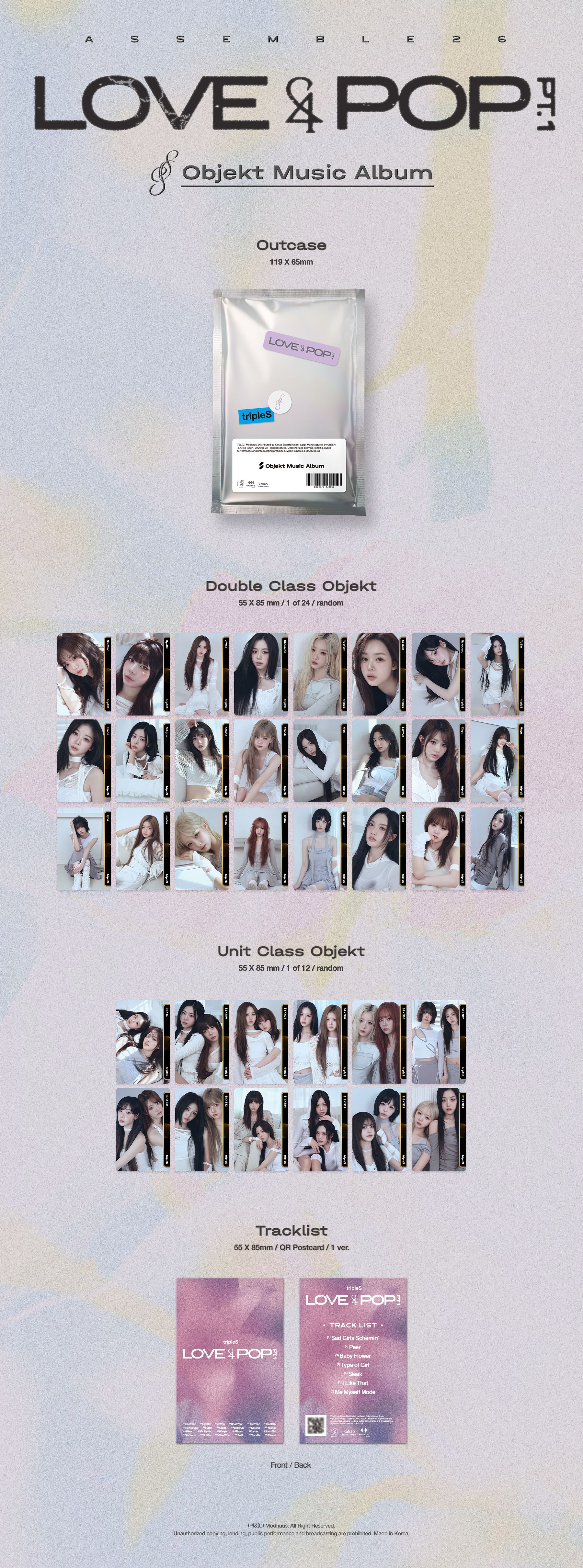 (PRE-ORDER) tripleS - [<LOVE&POP> pt.1] (Objekt Music Album)