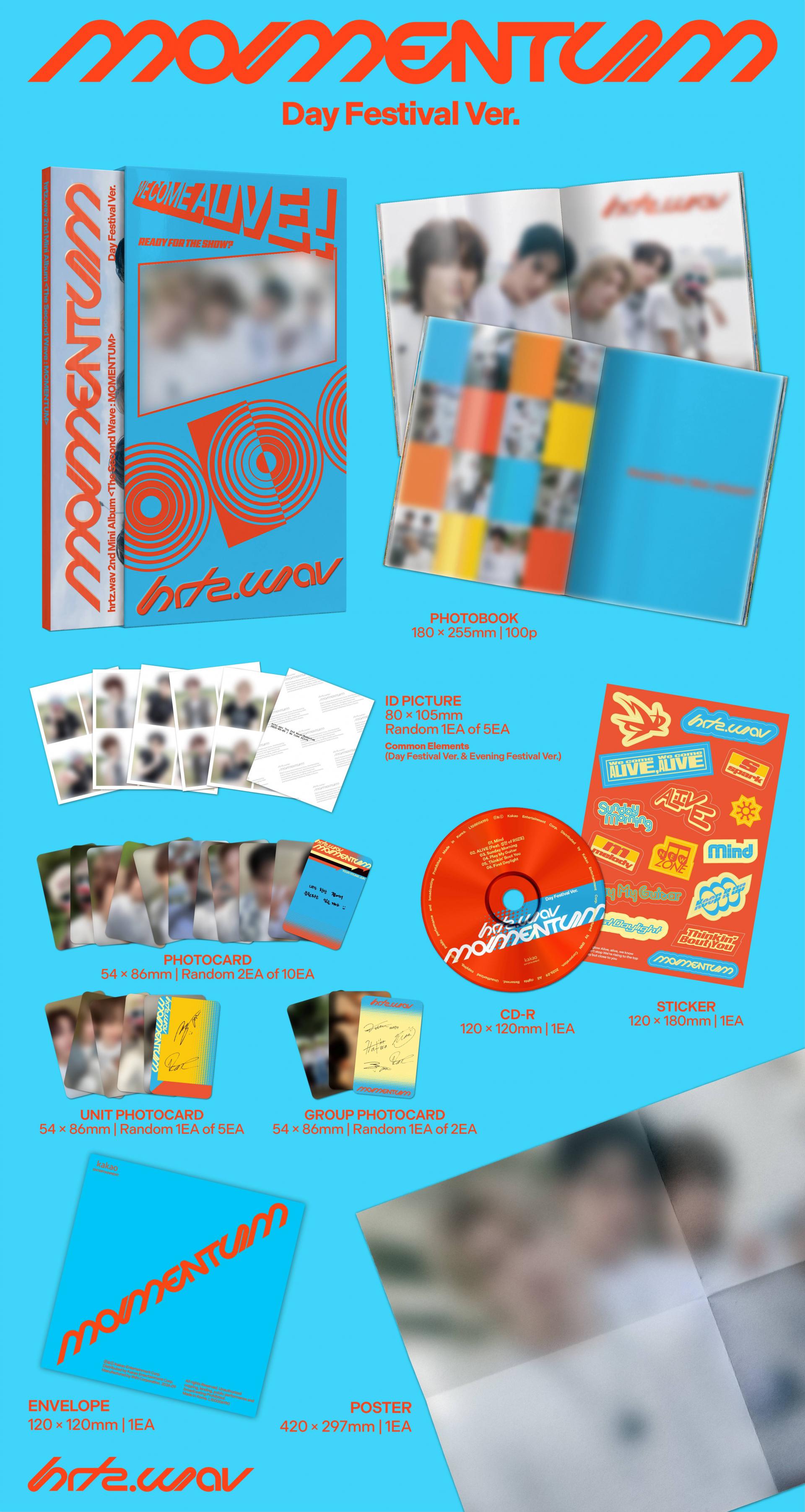 (PRE-ORDER) hrtz.wav - 2nd Mini Album [The Second Wave : MOMENTUM] (Day Festival Ver.)