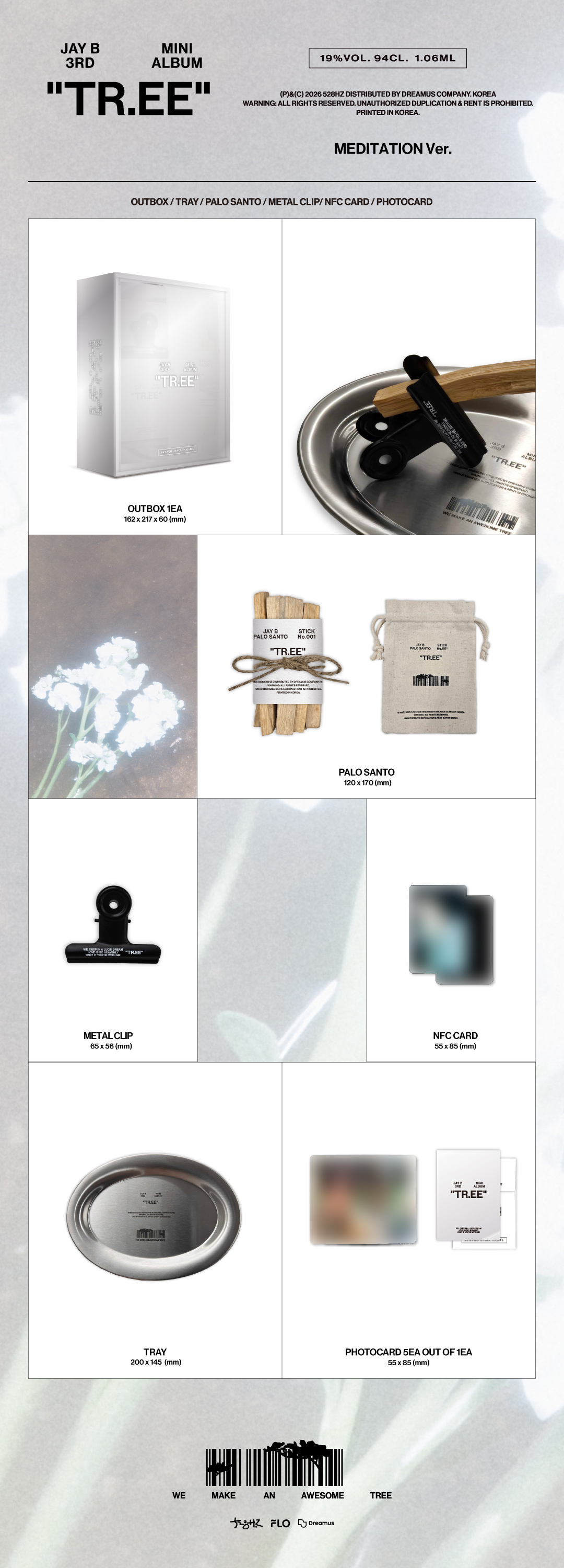 (PRE-ORDER) JAY B - 3rd Mini Album [TR.EE] (MEDITATION Ver.)